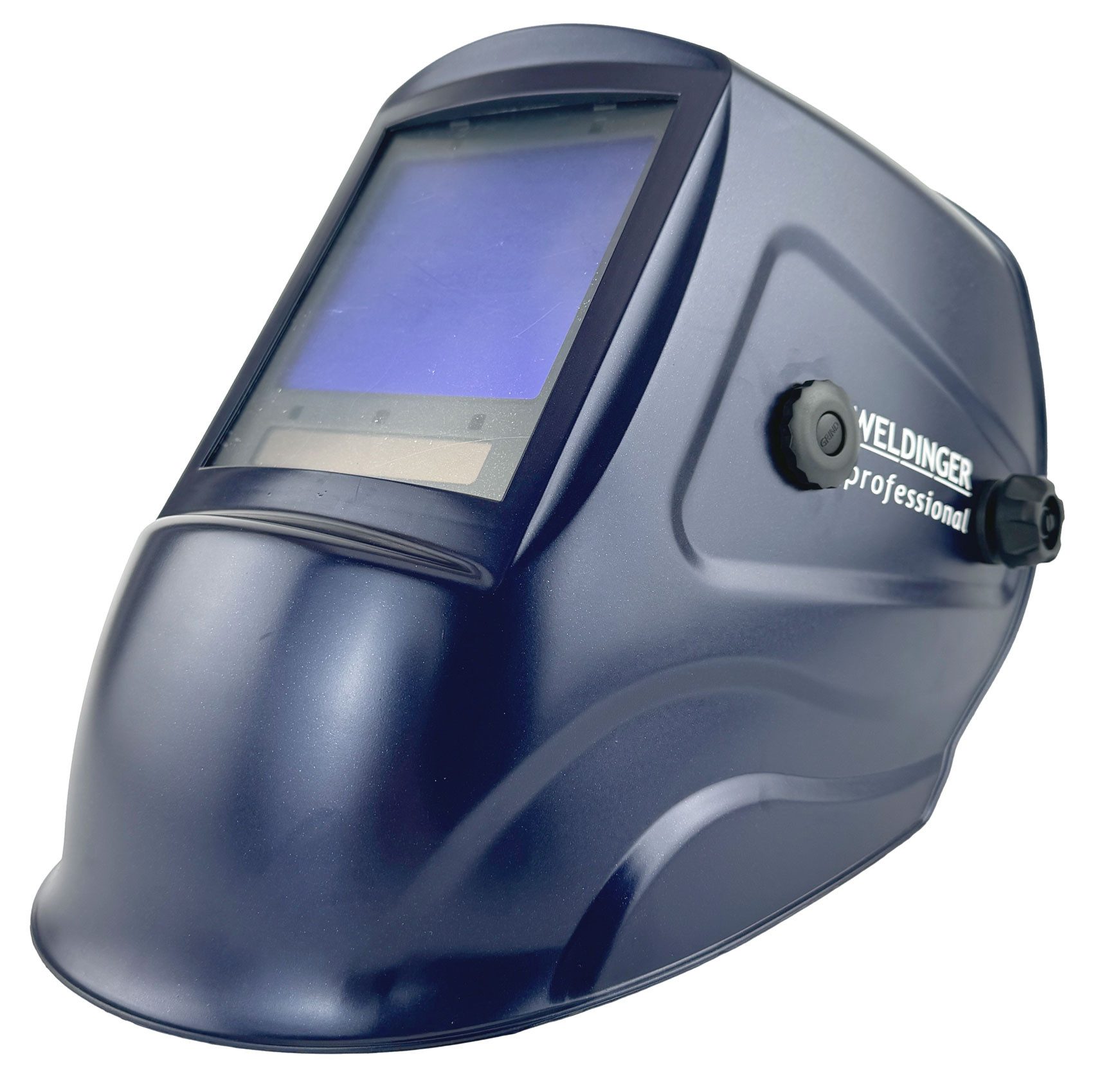 WELDINGER Schweißhelm Automatik-Schweißhelm AH 750 digital Realcolor Panorama Solar DIN5-13, sichtfelddigitales Filtermodul, automatischer Schweißschutzfilter