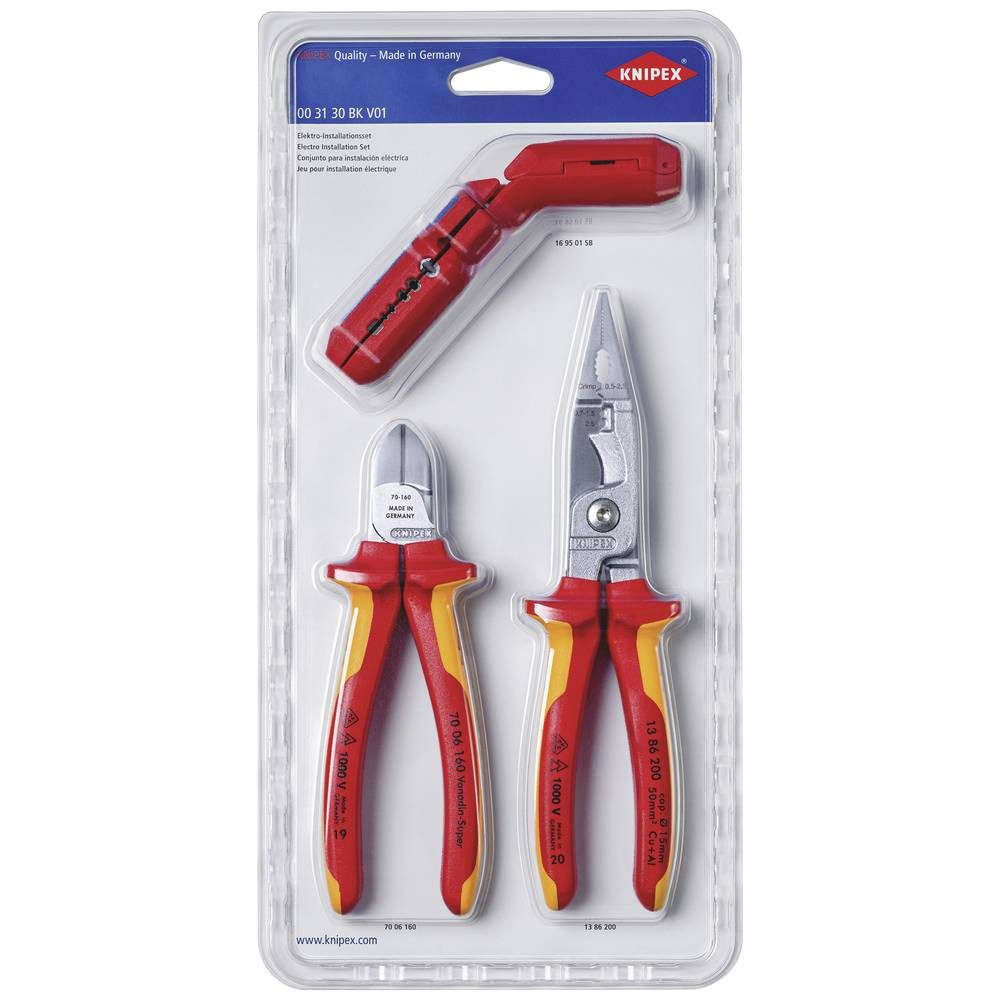 Knipex Werkzeugset Elektro-Installationsset 340 mm 00 31 30 BK V01