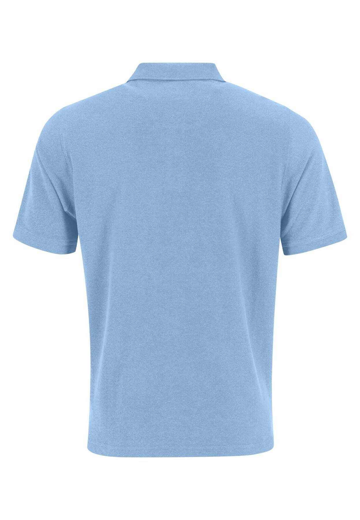 Poloshirt Polokragen mit blau FYNCH-HATTON Poloshirt Kurzarmshirt