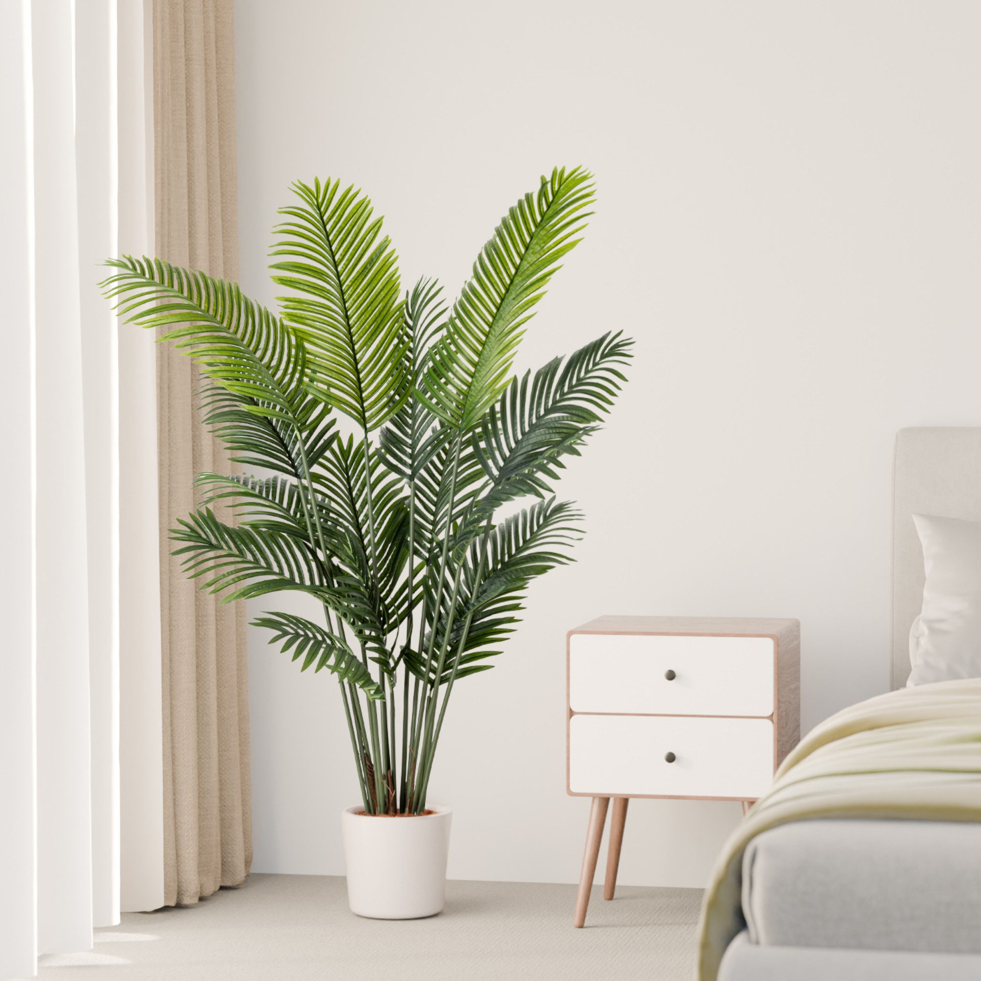 Kunstpalme Künstliche Areca Palme, Künstliche Palme, Kunstpalme mit Topf Areca Palme, PASCH, Höhe 160 cm