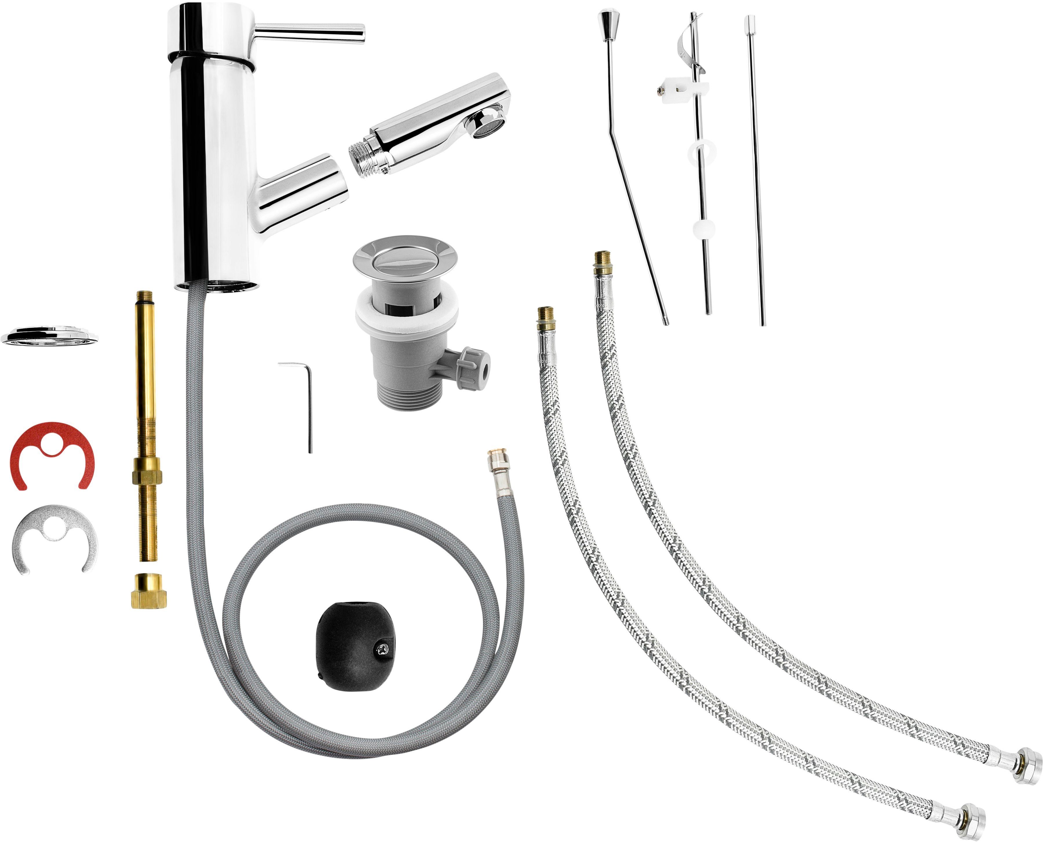 CORNAT Waschtischarmatur Fuerte HD, Messing, verchromt