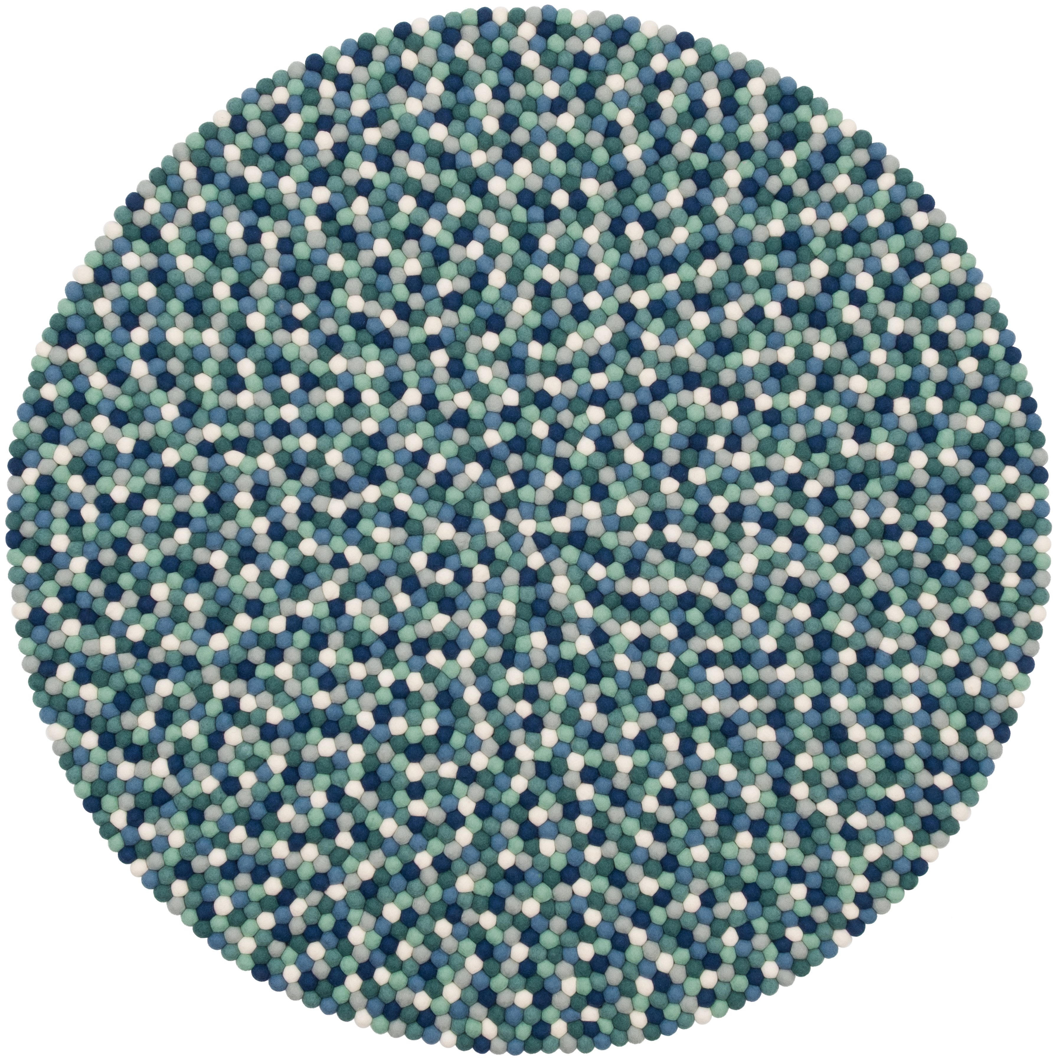 myfelt Wollteppich Mare Filzkugelteppich mehrfarbig, Schurwolle