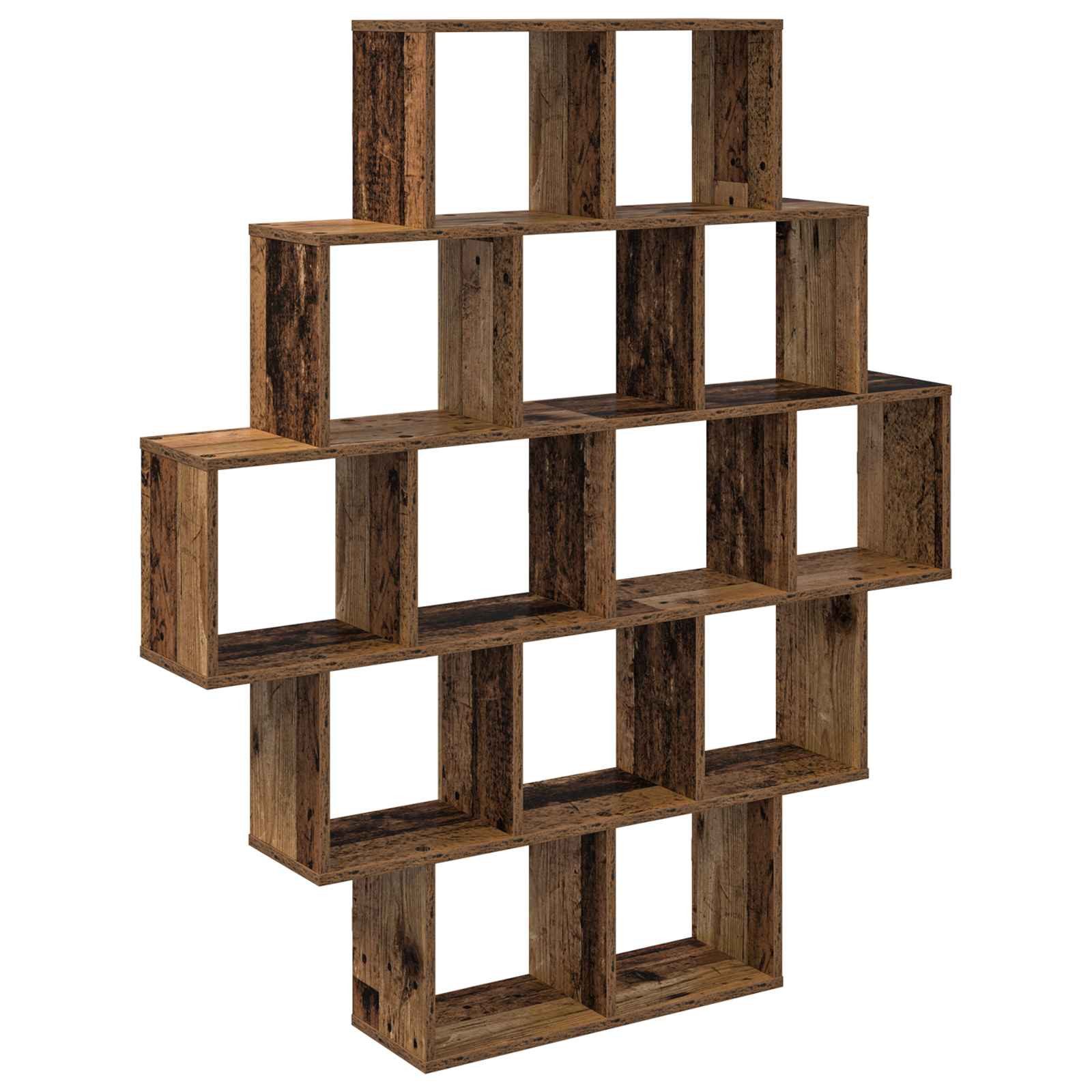 vidaXL Regal Wandregal Altholz 120 x 20 x 136 cm Holzwerkstoff, 1-tlg.