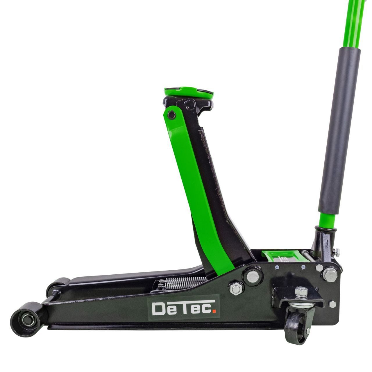 DeTec. Rangierwagenheber 3t, Wagenheber 3 Tonnen, Quick Lift grün, max. Hubhöhe: 50,00 cm, Autoheber flach, Doppelkolbenantrieb