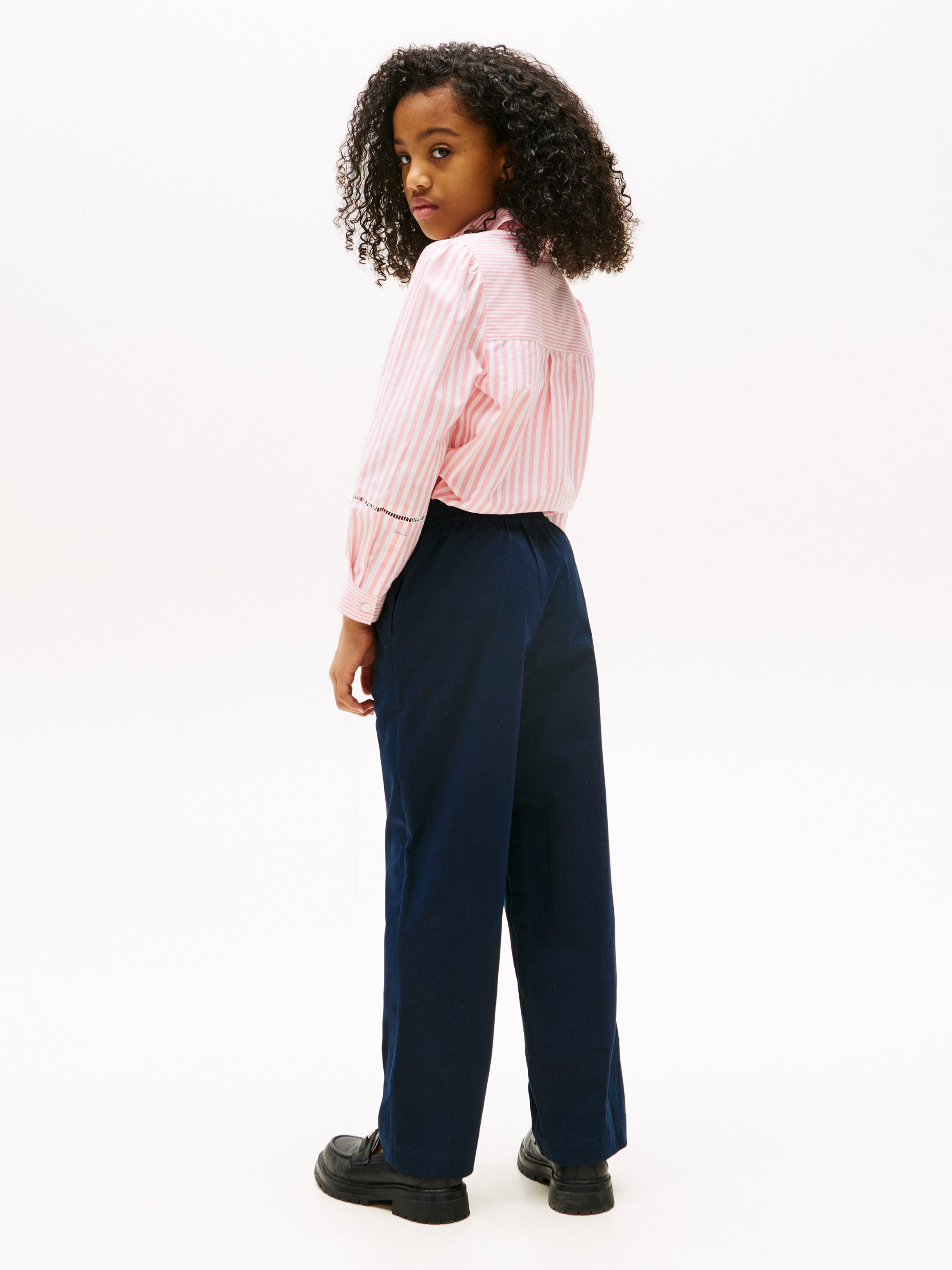 Tommy Hilfiger Bundfaltenhose PLEATED STRAIGHT LEG PANT für Kinder bis 16 Jahre, mit Bundfalten