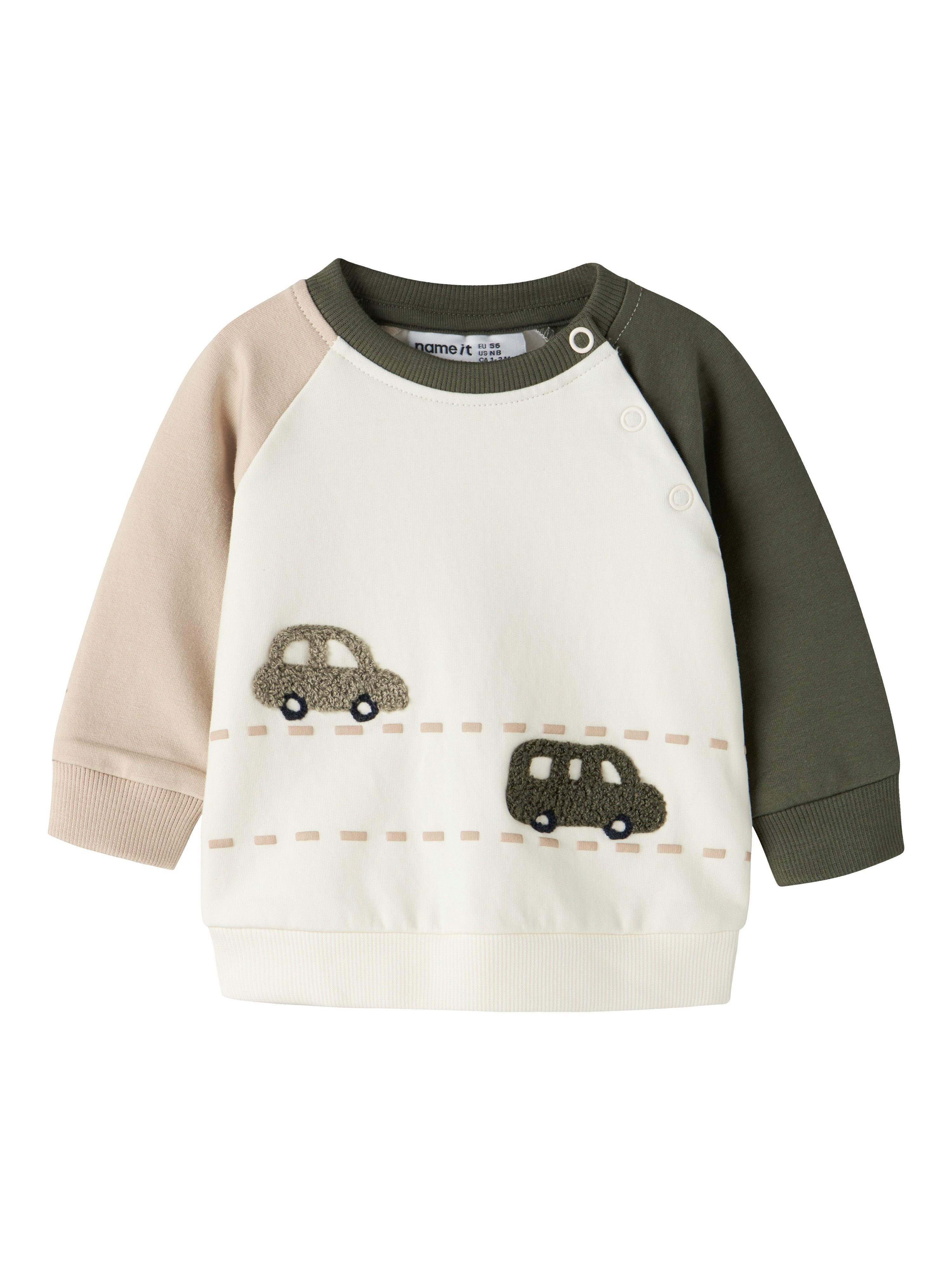 Name It Sweatshirt NBMOMAND LS SWEAT BRU Baumwollmischung, regular fit