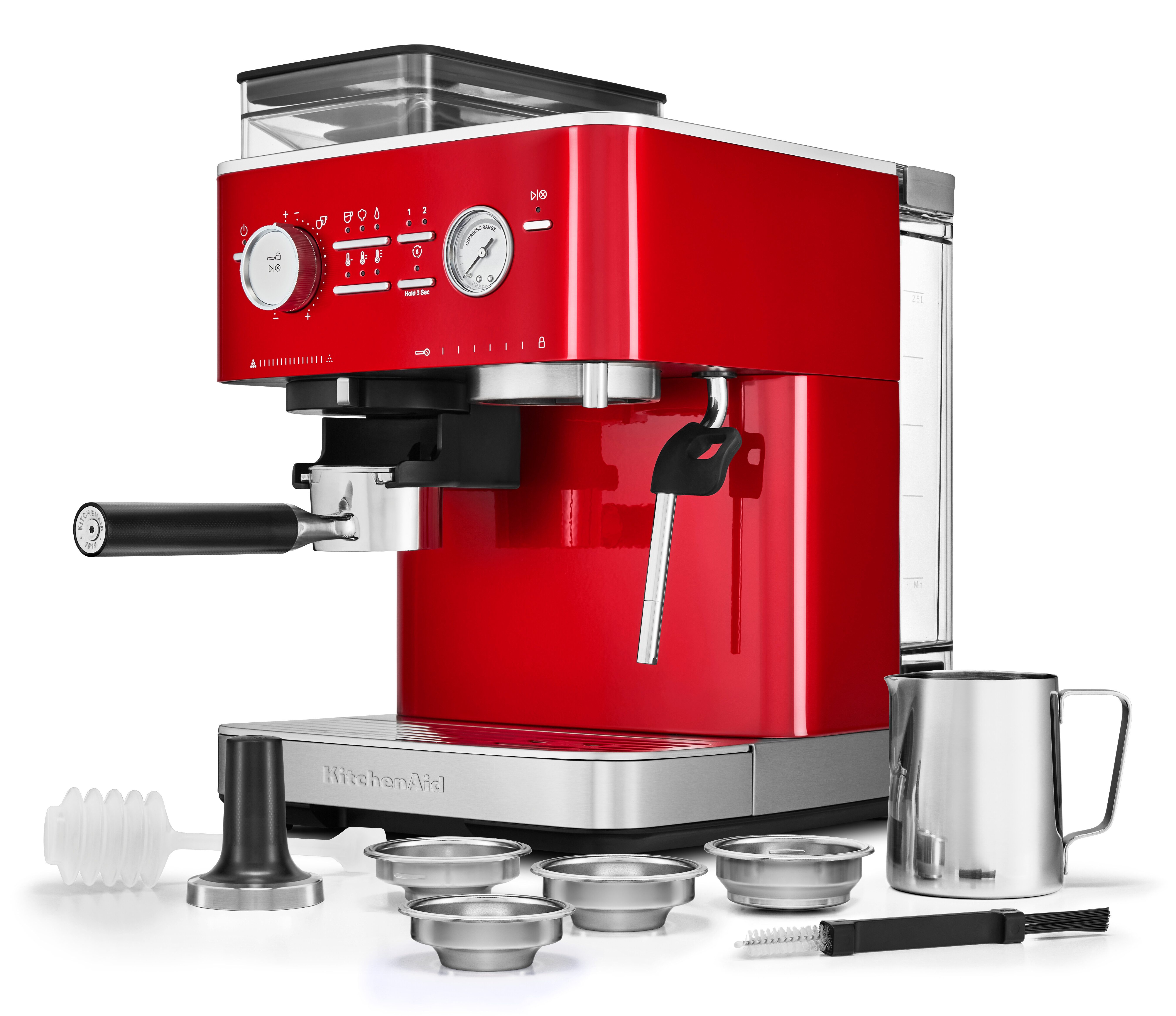 KitchenAid Espressomaschine 5KES6551ECA, Siebträger mit Mühle
