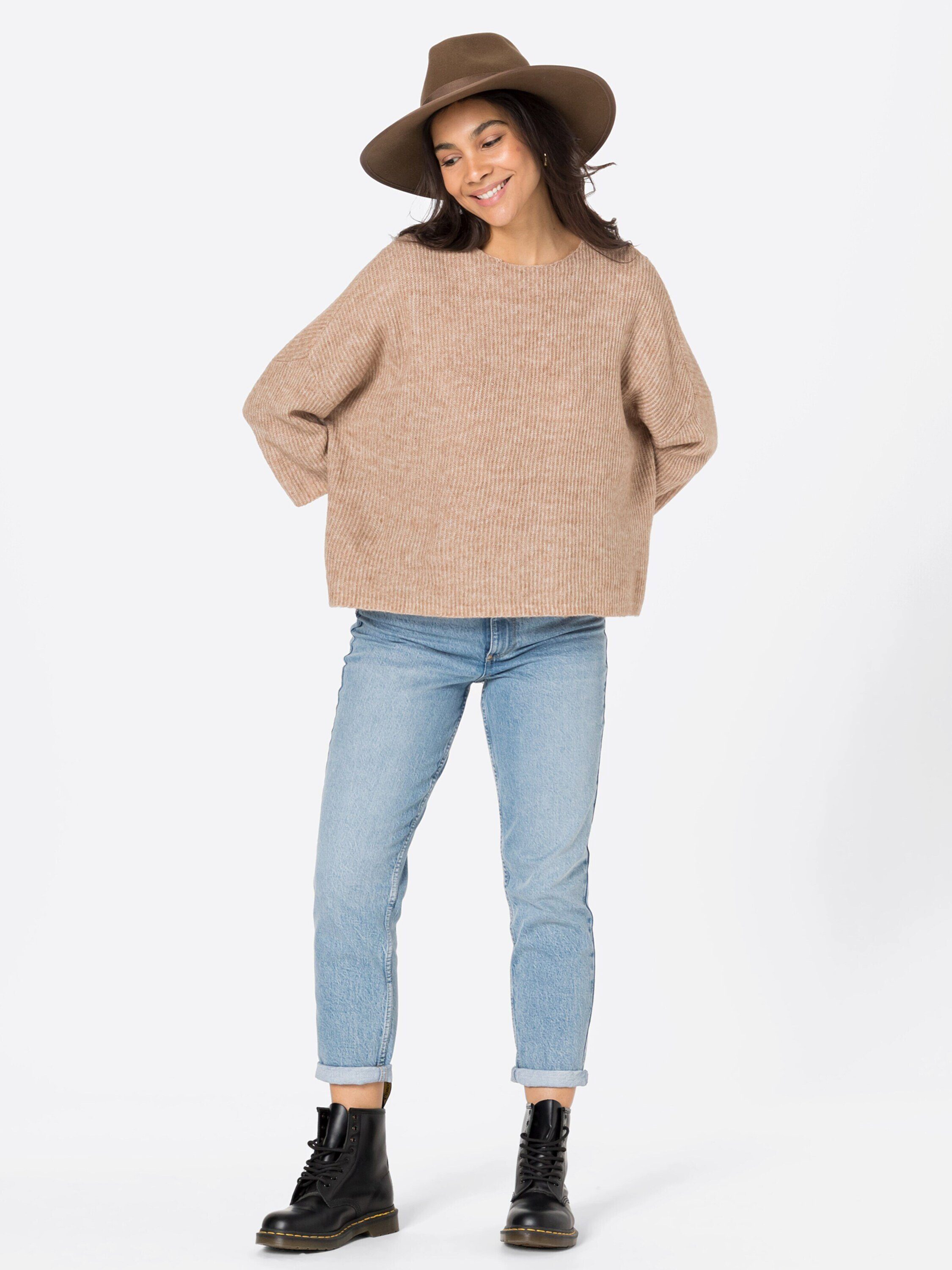 Plain/ohne Strickpullover Vero (1-tlg) Details Moda Vigga