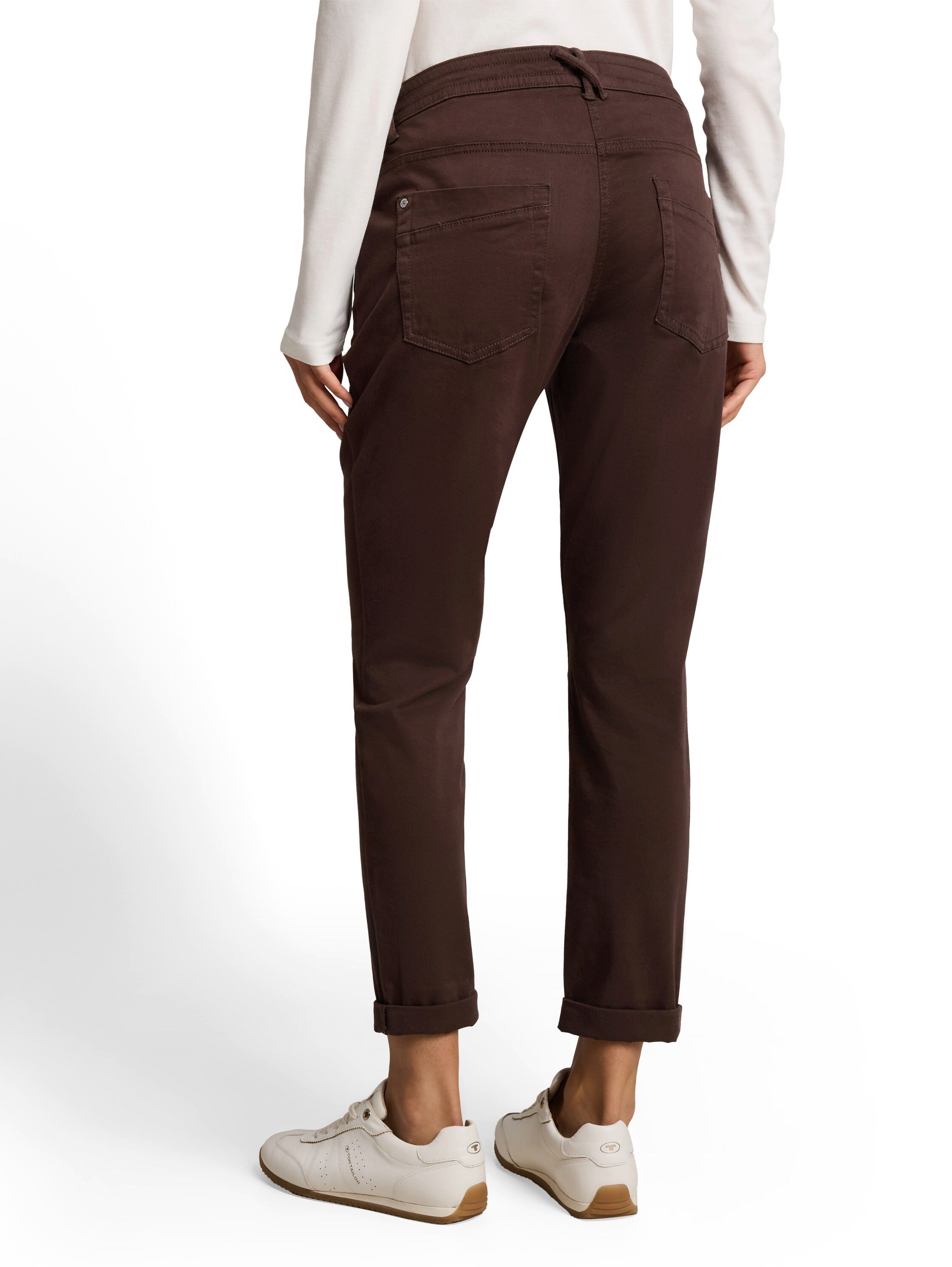 TOM TAILOR 7/8-Hose TOM TAILOR Tapered mit Bindeband am Bündchen