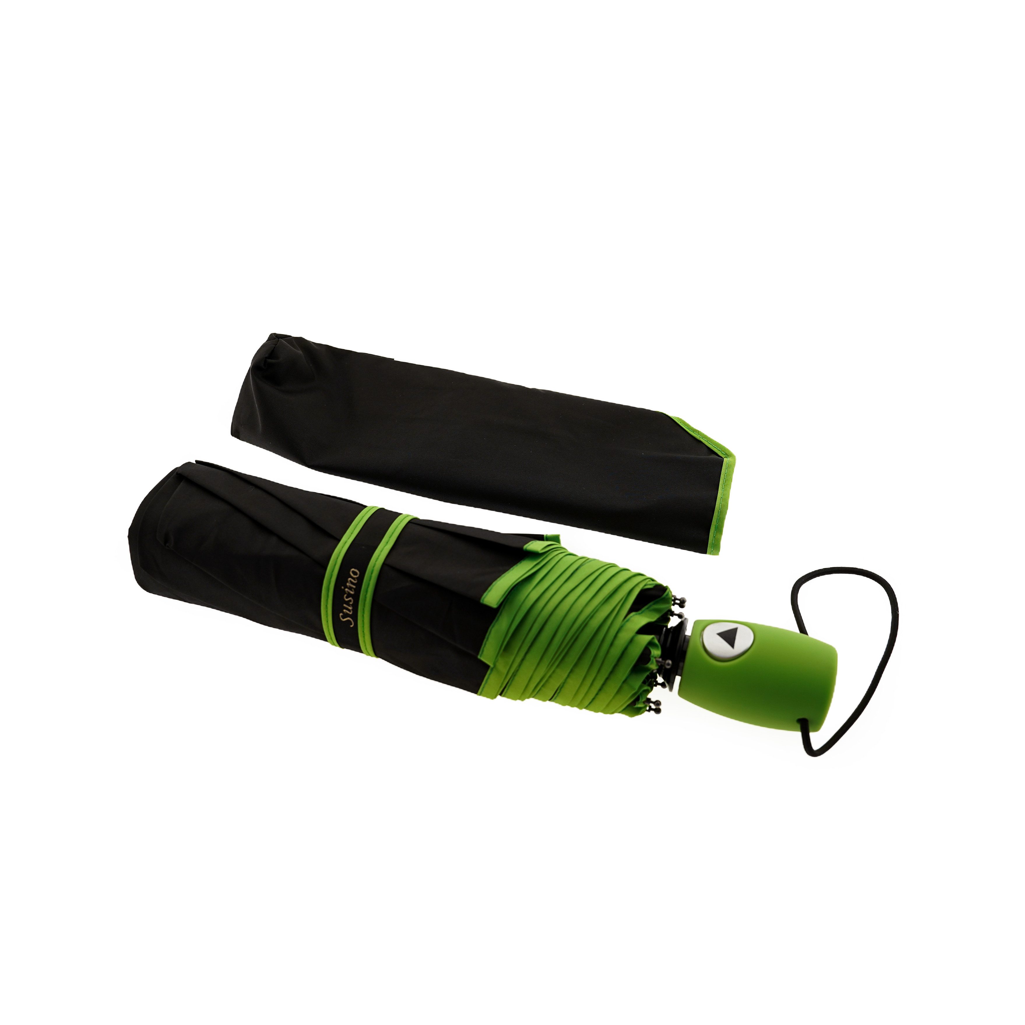 Susino Taschenregenschirm Taschenschirm mit Schutzhülle ergonomischer günstig online kaufen