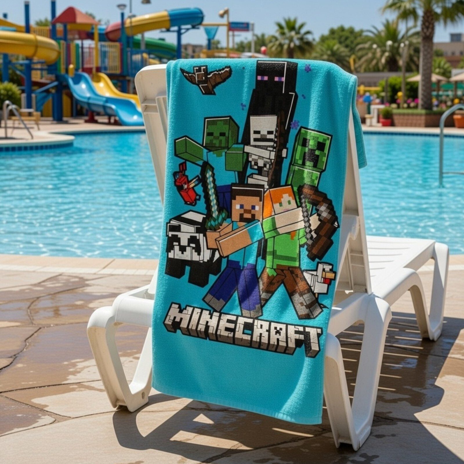 Minecraft Strandtuch MInecraft Gamer Steve Alex Creeper Mikrofaser Badetuch Strandtuch XL, (1-St)