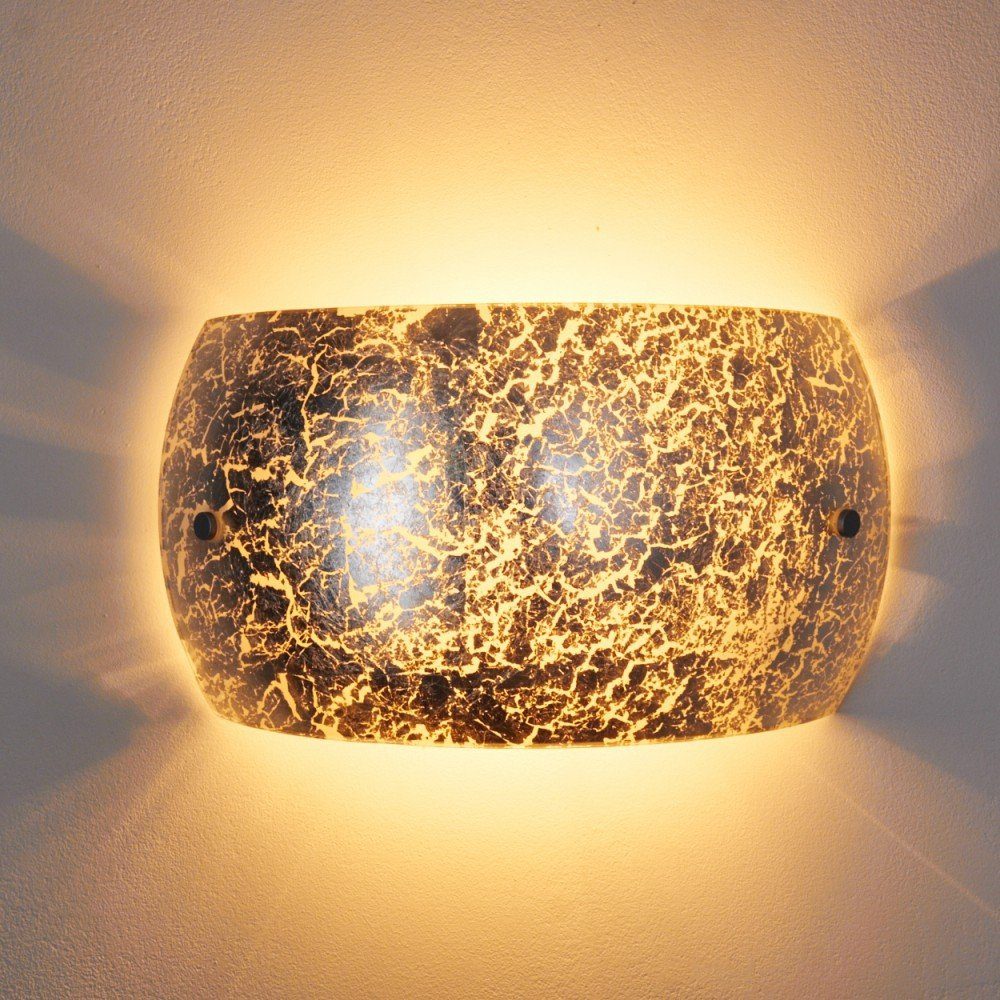 hofstein Wandleuchte »Badoere« mit Wandlampe Down-Effekt Lichteffekt, & ohne moderne Glas, Leuchtmittel, mit Silber/Weiß aus Innen in Up 2xE14