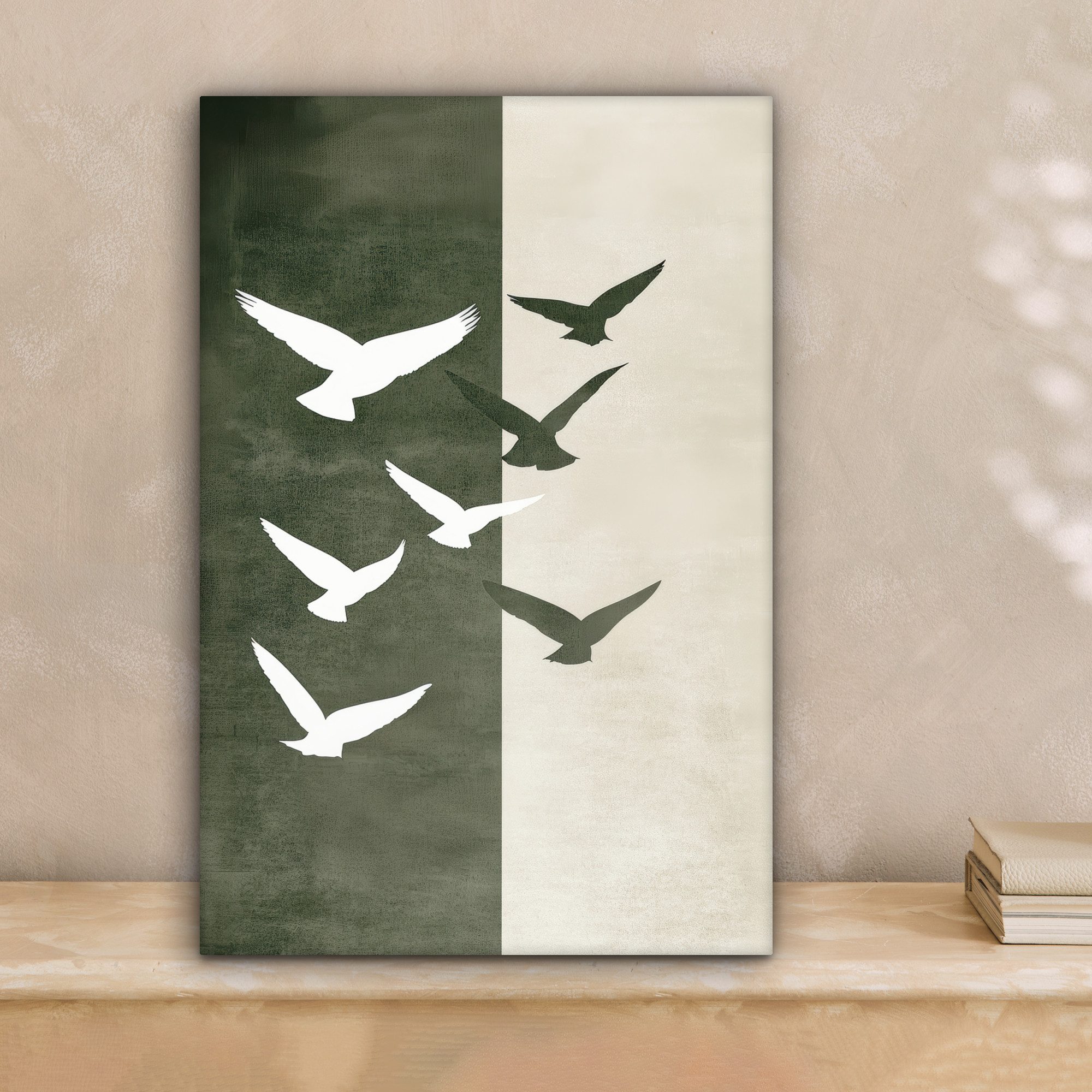 OneMillionCanvasses® Leinwandbild Japandi - Vogel - günstig online kaufen
