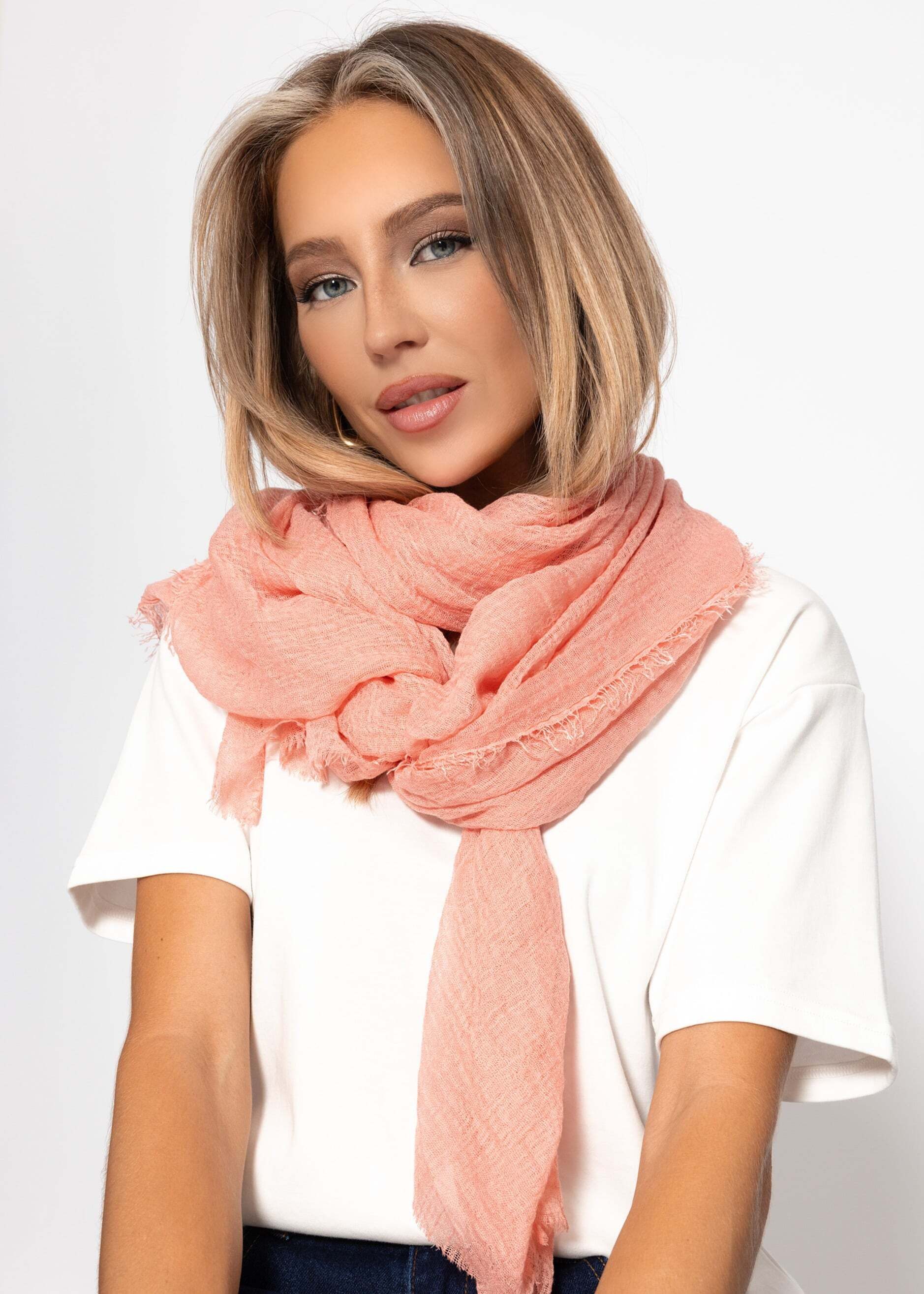 SASSYCLASSY Schal Musselin Schal für Damen, Weicher Schal aus Viskose mit a günstig online kaufen