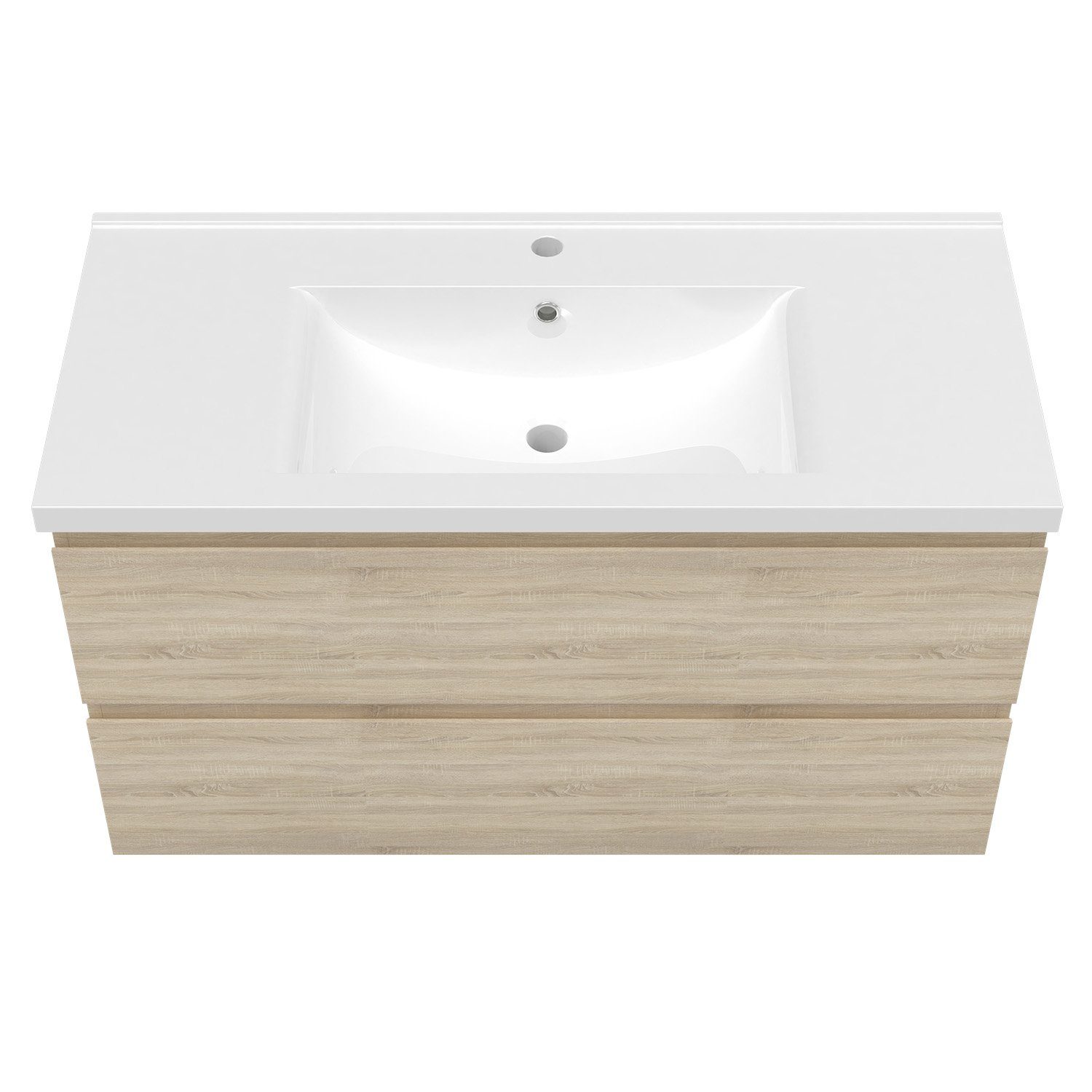 duschspa Waschtisch Badmöbel Set Waschbecken mit Unterschrank MDF, Beite 50/60/80/100 cm