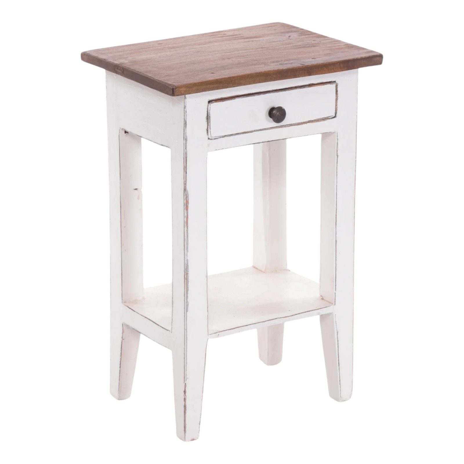 DESIGN DELIGHTS Beistelltisch Telefontisch PLANTA, 52x34cm(HxB) Nachtschrank aus Holz mit Schublade
