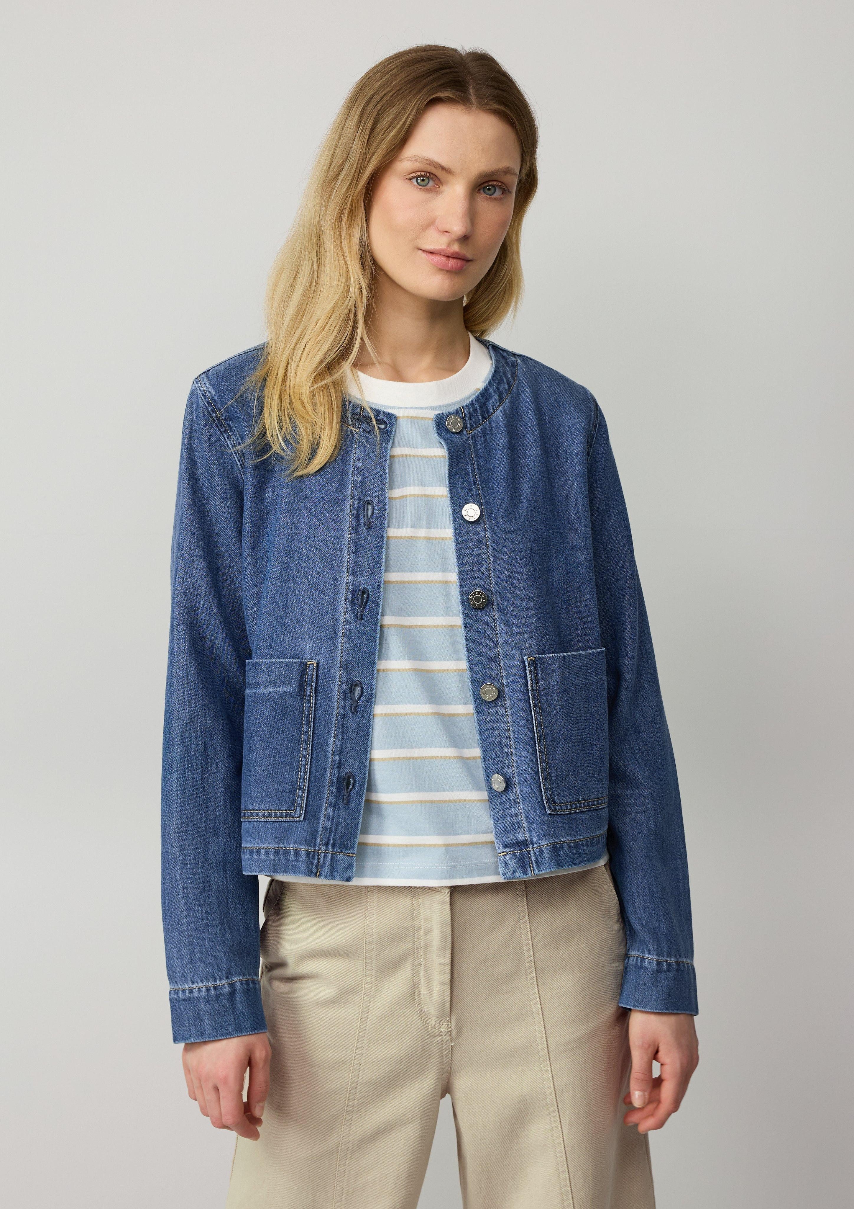s.Oliver Funktionsjacke Verkürzte Denimjacke mit aufgesetzten günstig online kaufen