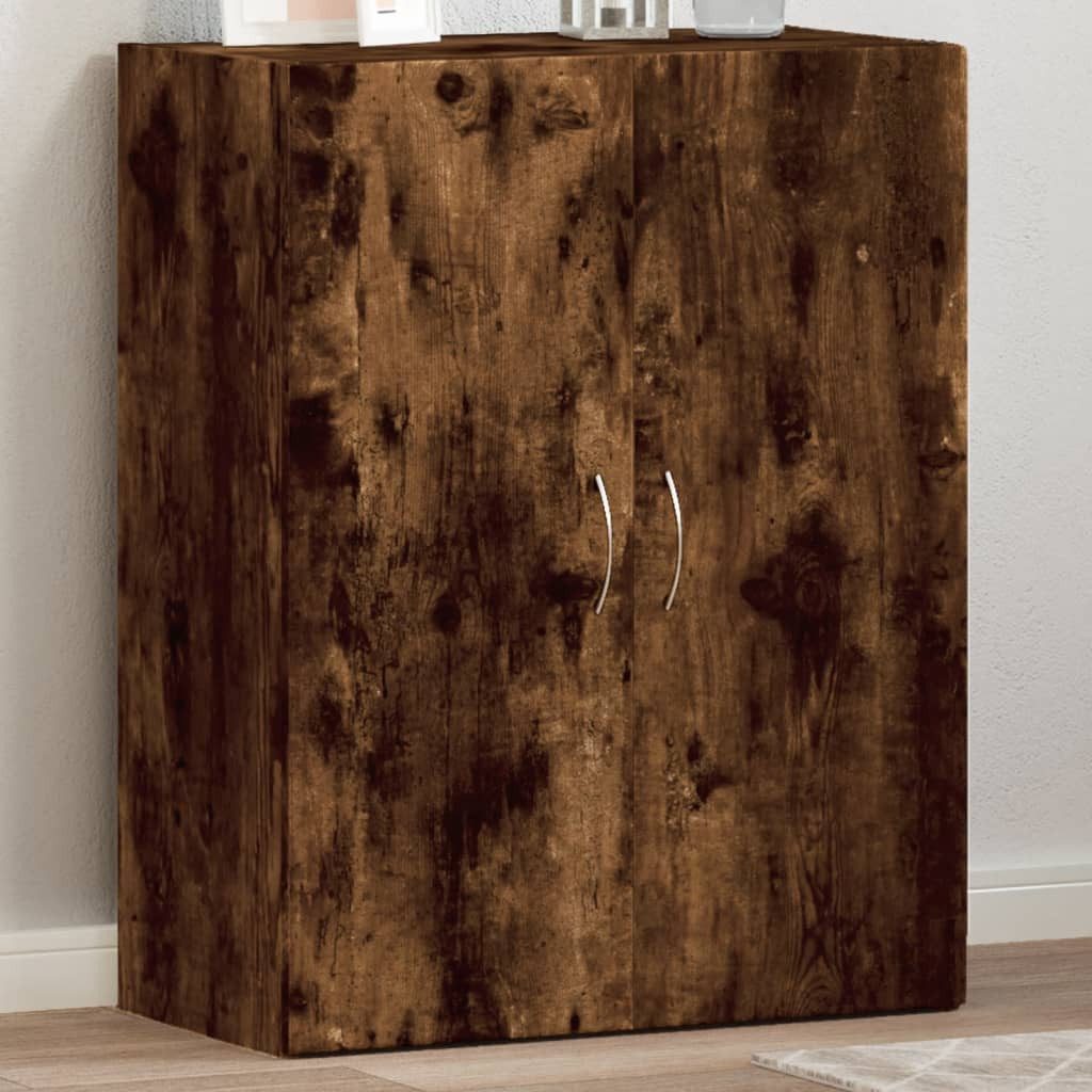 furnicato Aktenschrank 60 x 32 x 77,5 cm Räuchereiche (1-St) Zweitüriger Büroschrank mit viel Stauraum für dein Arbeitszimmer