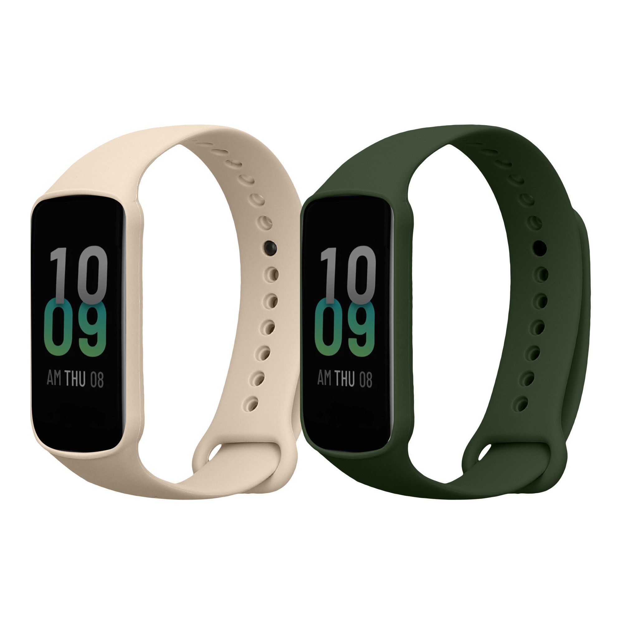 kwmobile Uhrenarmband für Amazfit Band 7 Armband Smartwatch, 2-tlg., Ersatzarmband für Fitnesstracker - Wechselarmband Smartwatch