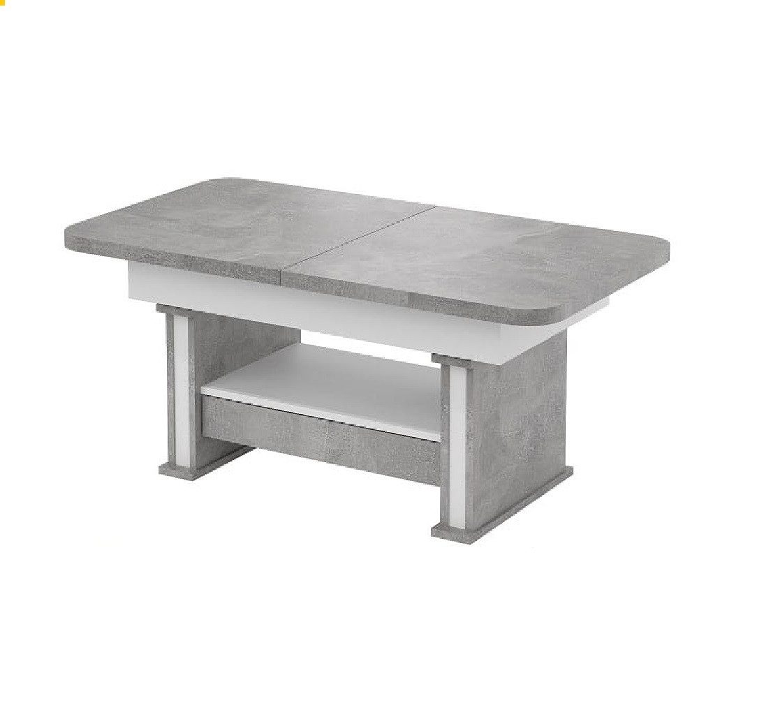 designimpex Couchtisch Design DA-555 höhenverstellbar ausziehbar 120/160/200 cm, Funktionstisch, Wohnzimmertisch, Tisch, Esstisch, Sofatisch, Schublade