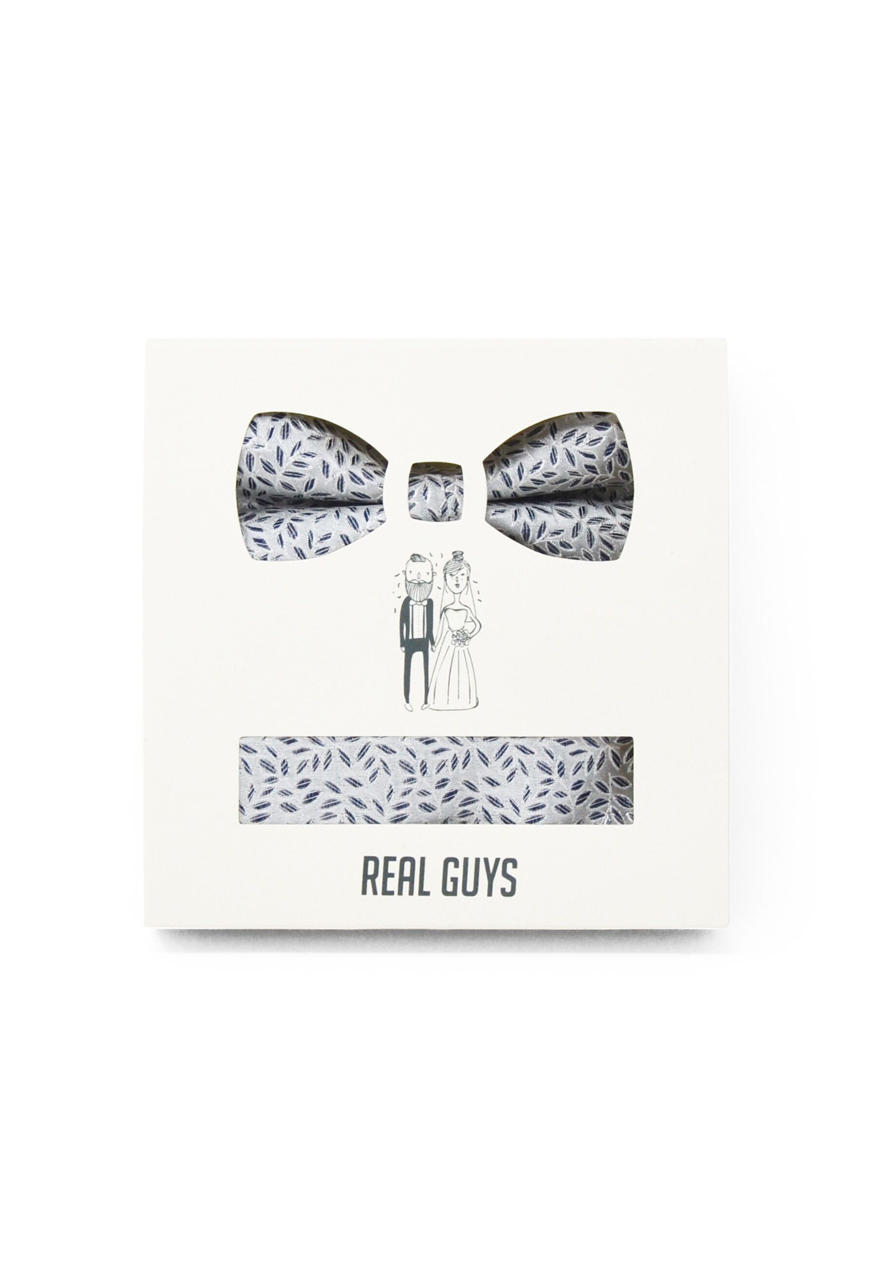 REAL GUYS by J.PLOENES Fliege (2-St) Set mit Einstecktuch aus reiner Seide