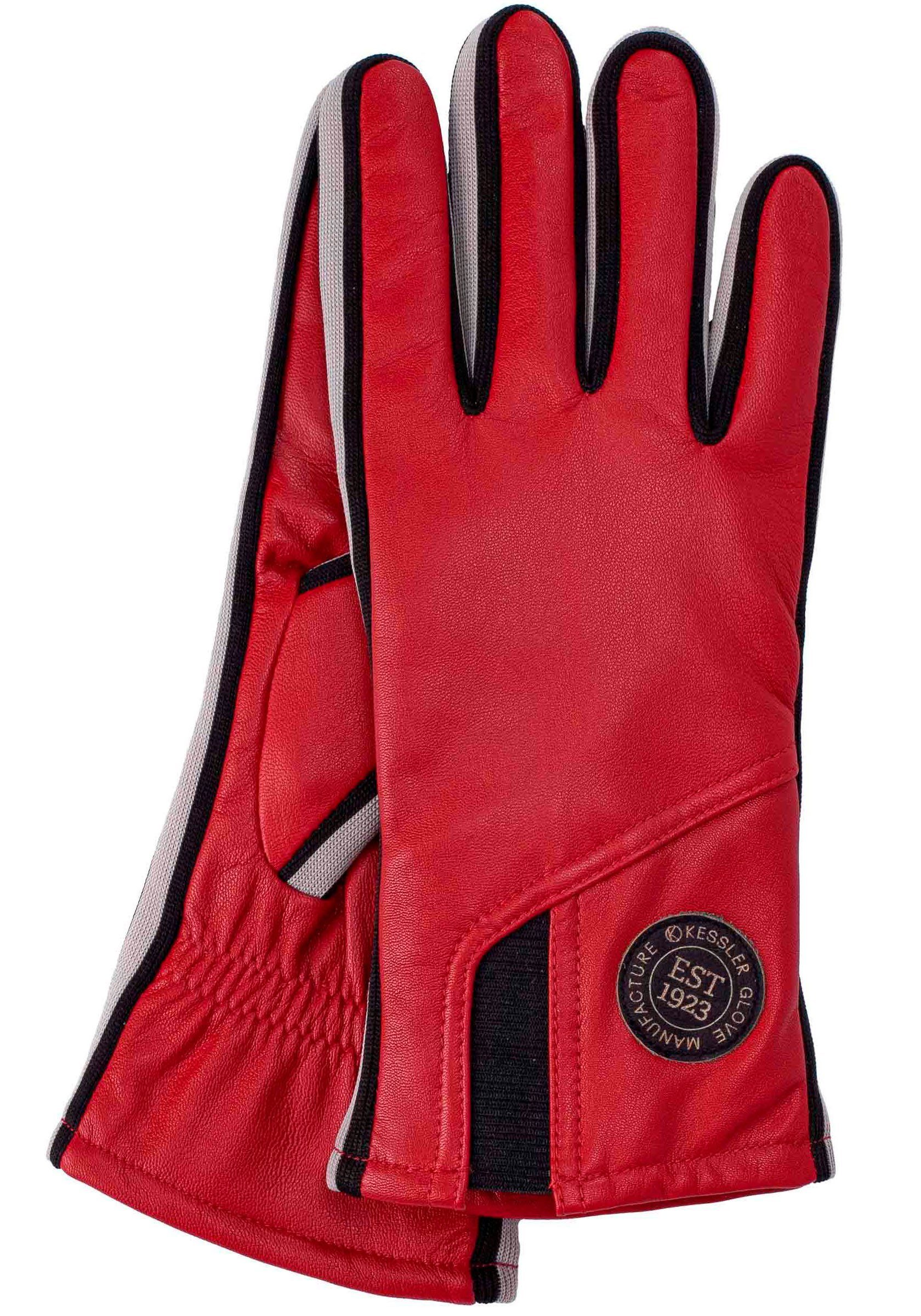 KESSLER Lederhandschuhe Gil Touch sportliches Design im Sneaker- Look mit Touchfunktion crimson | Handschuhe