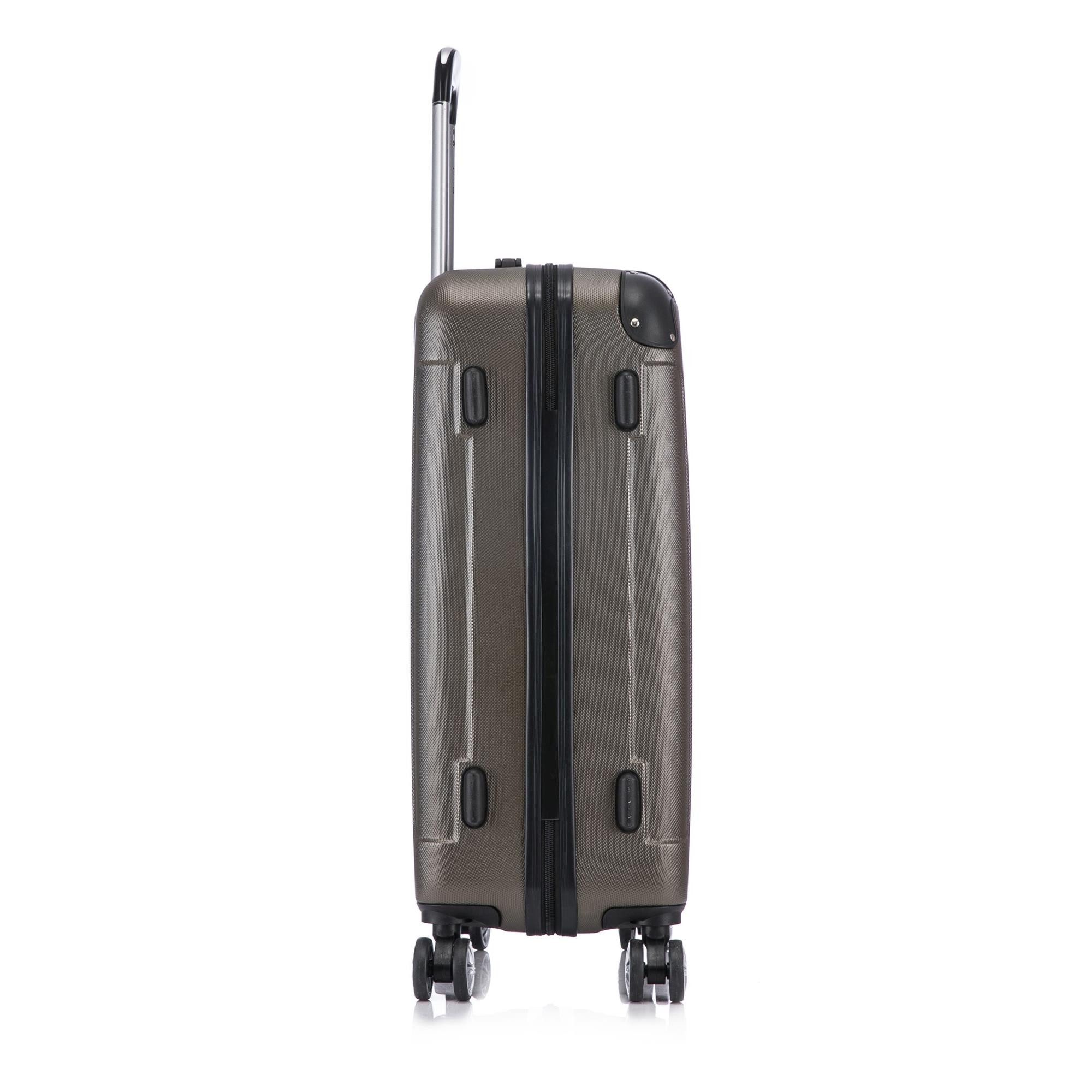 Flexot Hartschalen-Trolley F-2045 Kofferset, 360° Rollen, robuster Reisekoffer, Bordcase, 4 Rollen, Robuster und moderner Koffer mit vier 360° Rollen und Zahlen – Bild 4 von 5