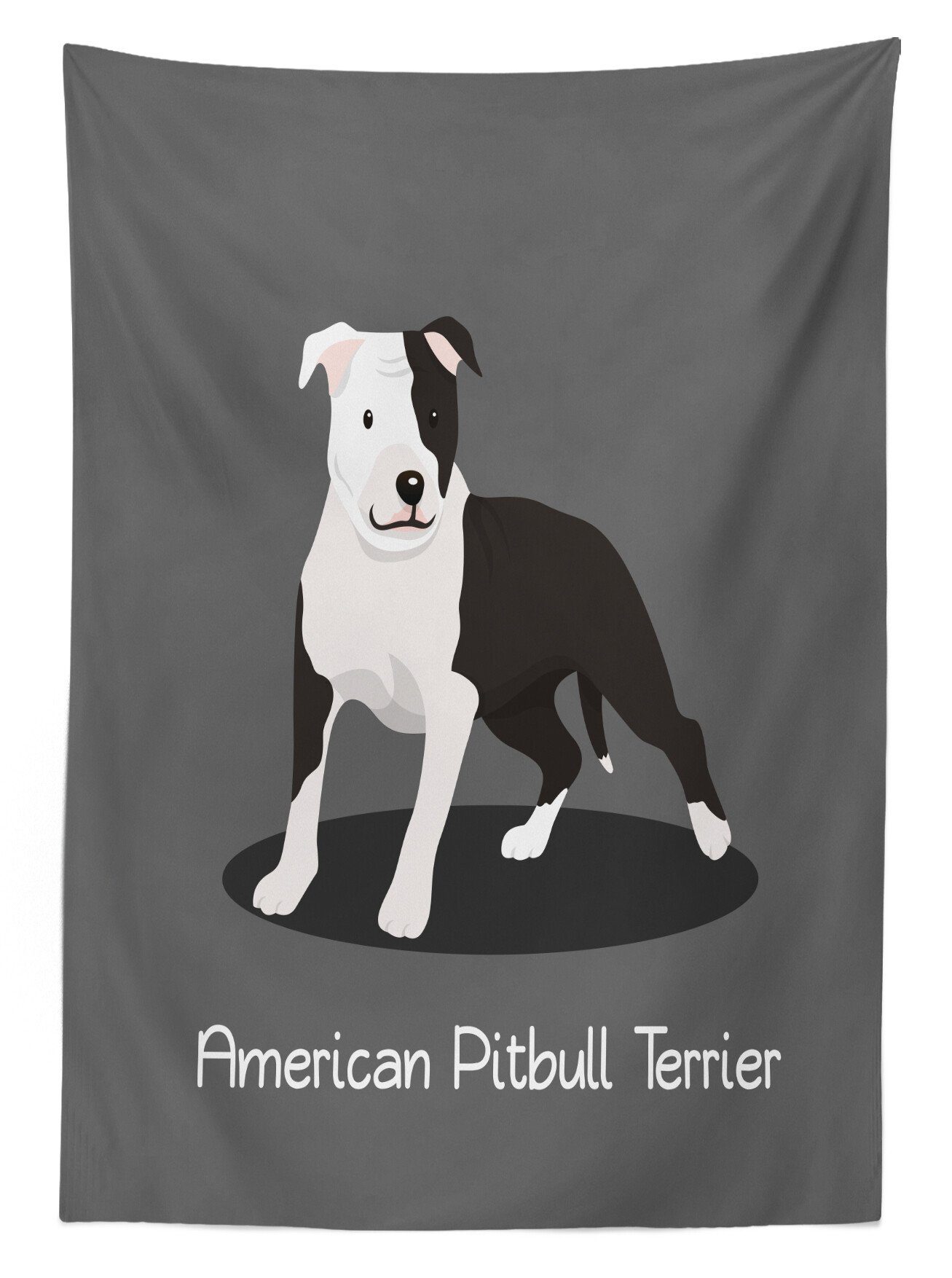 Klare Für Farben, geeignet Amerikanischer Pitbull Farbfest Abakuhaus Außen den Waschbar Cartoon-Terrier Tischdecke Bereich