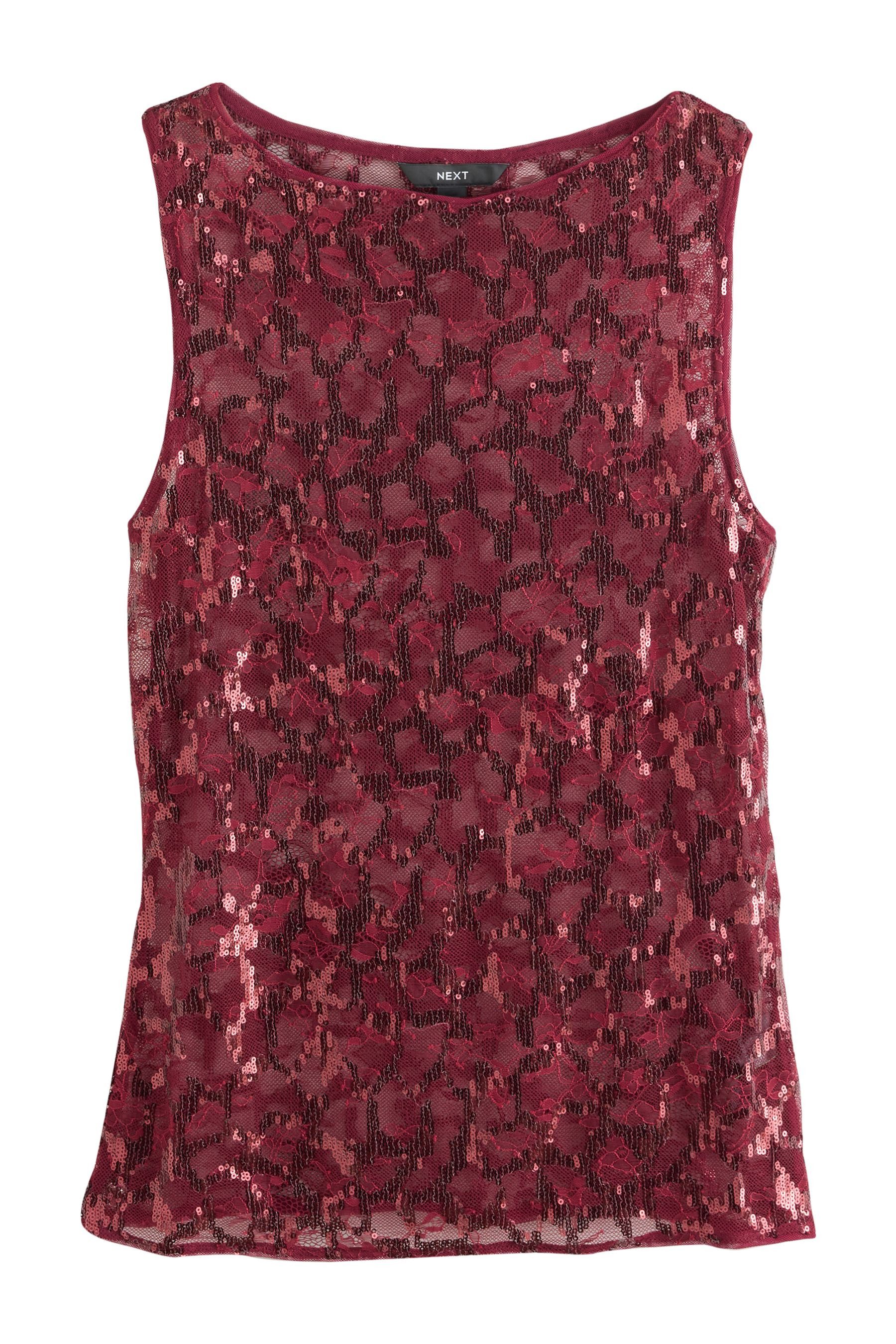 Next Blusentop Oberteil mit U-Boot-Ausschnitt und Pailletten (1-tlg) günstig online kaufen