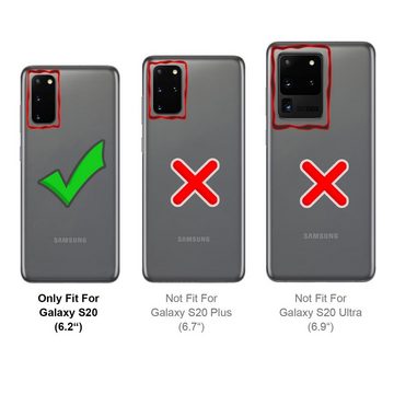 CoolGadget Handyhülle Denim Schutzhülle Flip Case für Samsung Galaxy S20 6,2 Zoll, Book Cover Handy Tasche Hülle für Samsung S20 5G Klapphülle