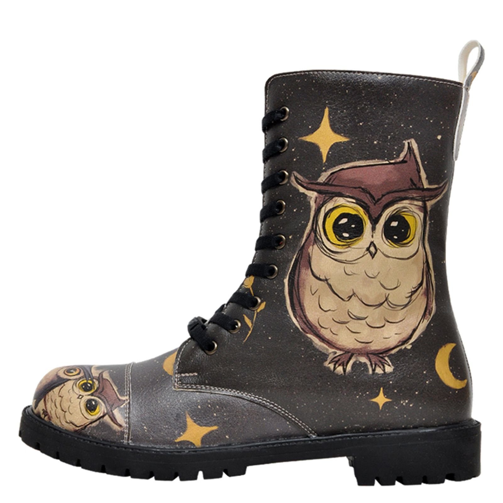 DOGO Zipsy Owls Family Damen Stiefel / Female Schnürboots Vegan