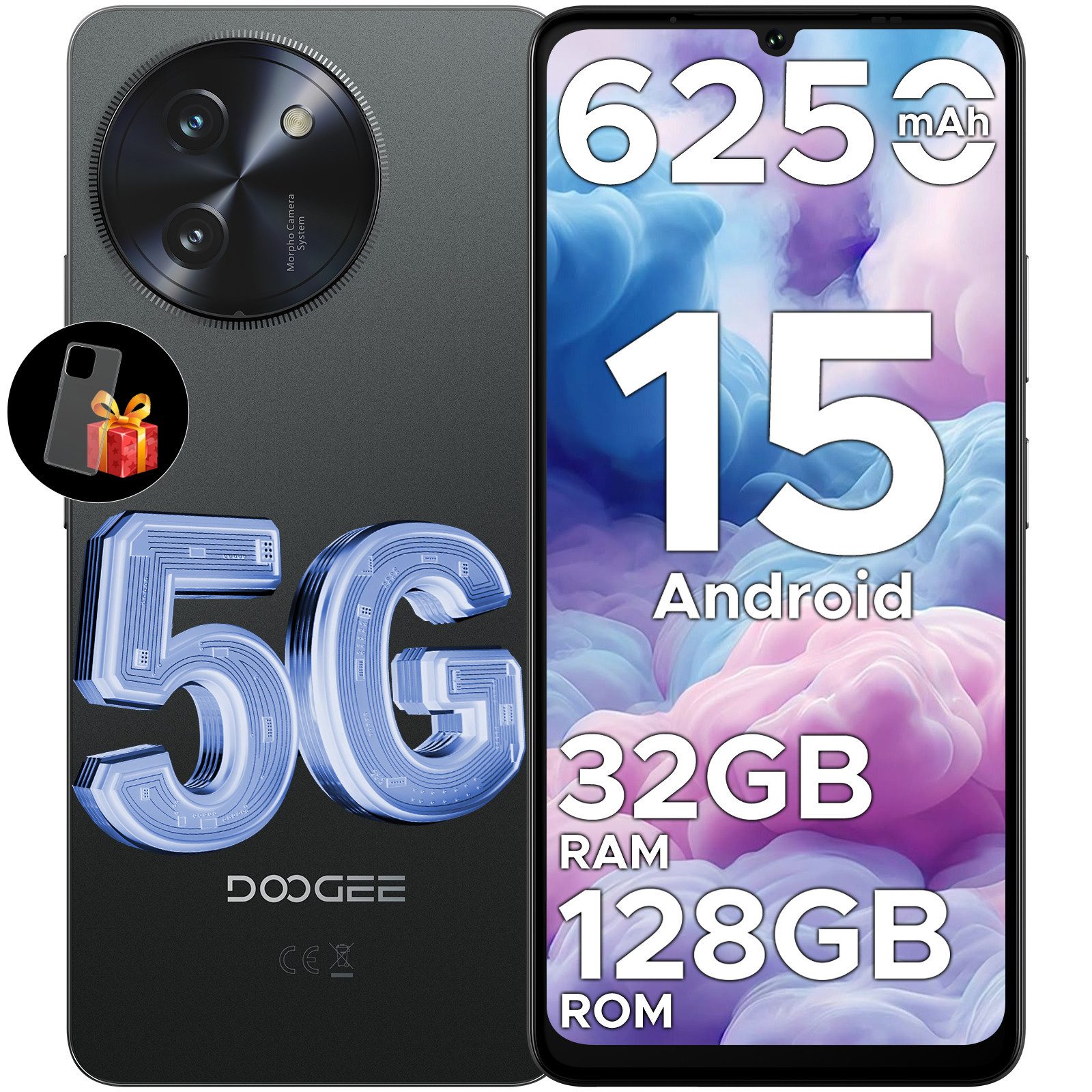 DOOGEE Note 59 Android 15 5G Smartphone (6.75 Zoll, 256 GB Speicherplatz, 16 MP Kamera, 5G, Android 15, 32(8+24)GB+128GB /2TB, 6.75" HD+ IPS 120Hz, NFC)
