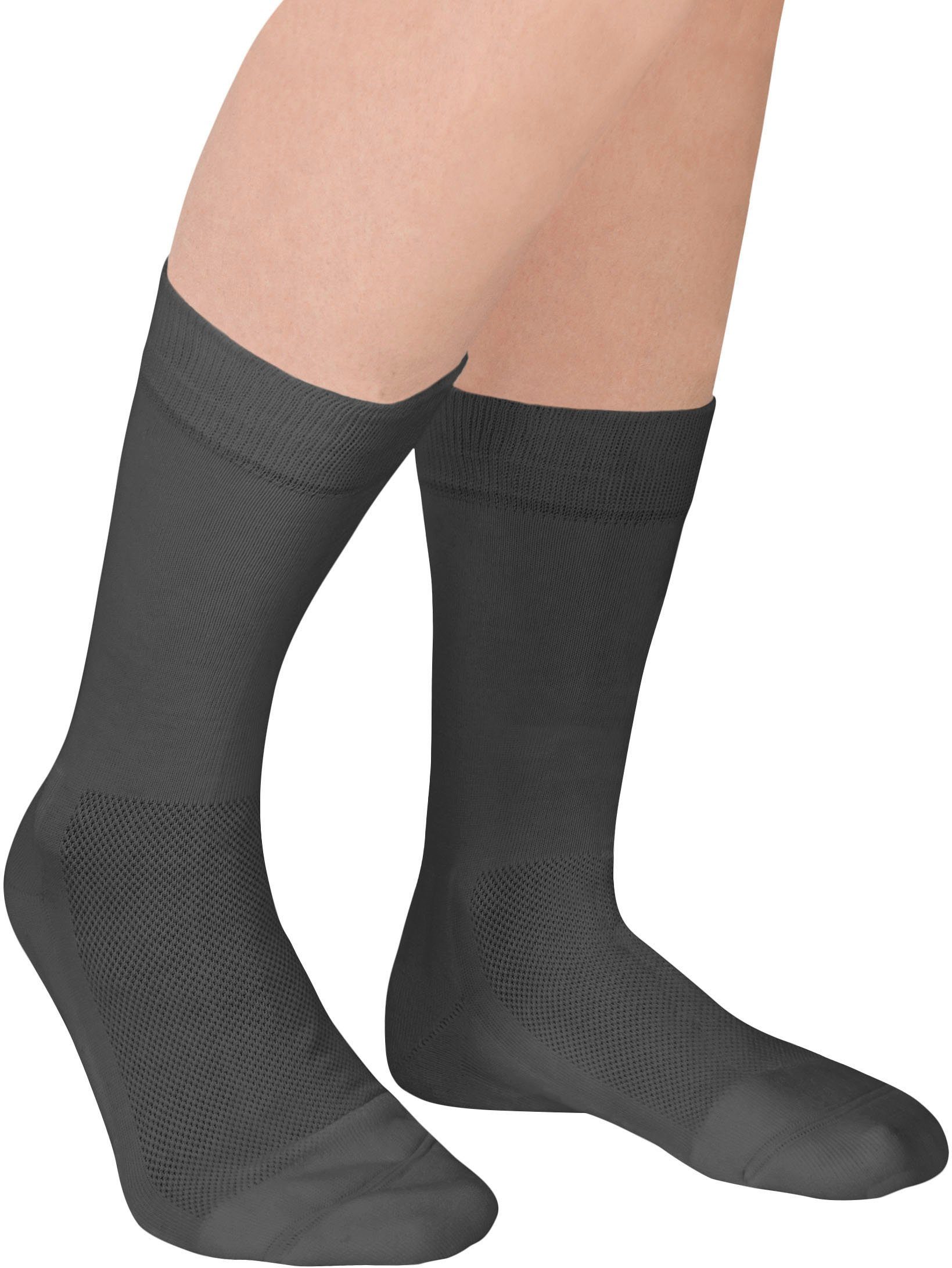 Fußgut Diabetikersocken Venenfeund Sensitiv Socken (2-Paar) schwarz | Diabetikerstrümpfe