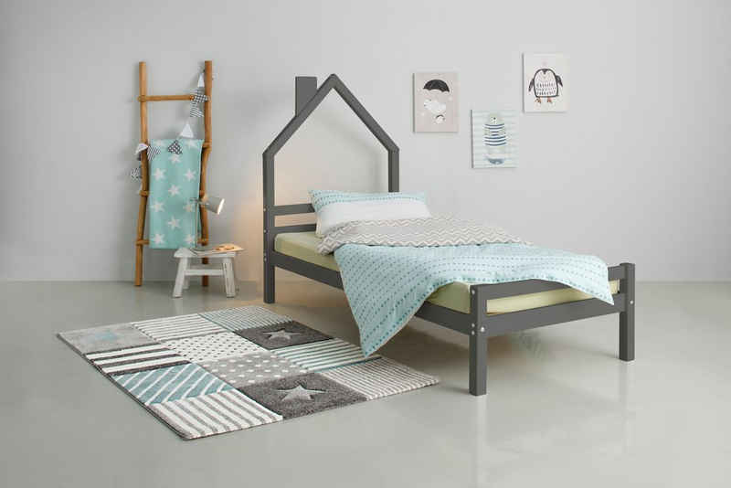 Lüttenhütt Kinderbett Alpi, aus Kiefernholz, verschiedene Farbvarianten, Liegefläche 90x200 cm