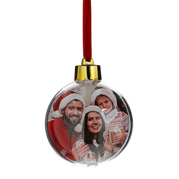 CEPEWA Christbaumschmuck DIY Christbaumkugel 4er Set Weihnachtskugeln mit Hänger (4-tlg)