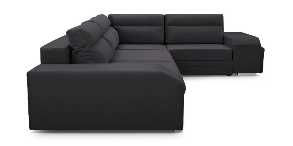 DB-Möbel Ecksofa Ecosofa Millo mit Hocker und Minibar, mit Schlaffunktion.