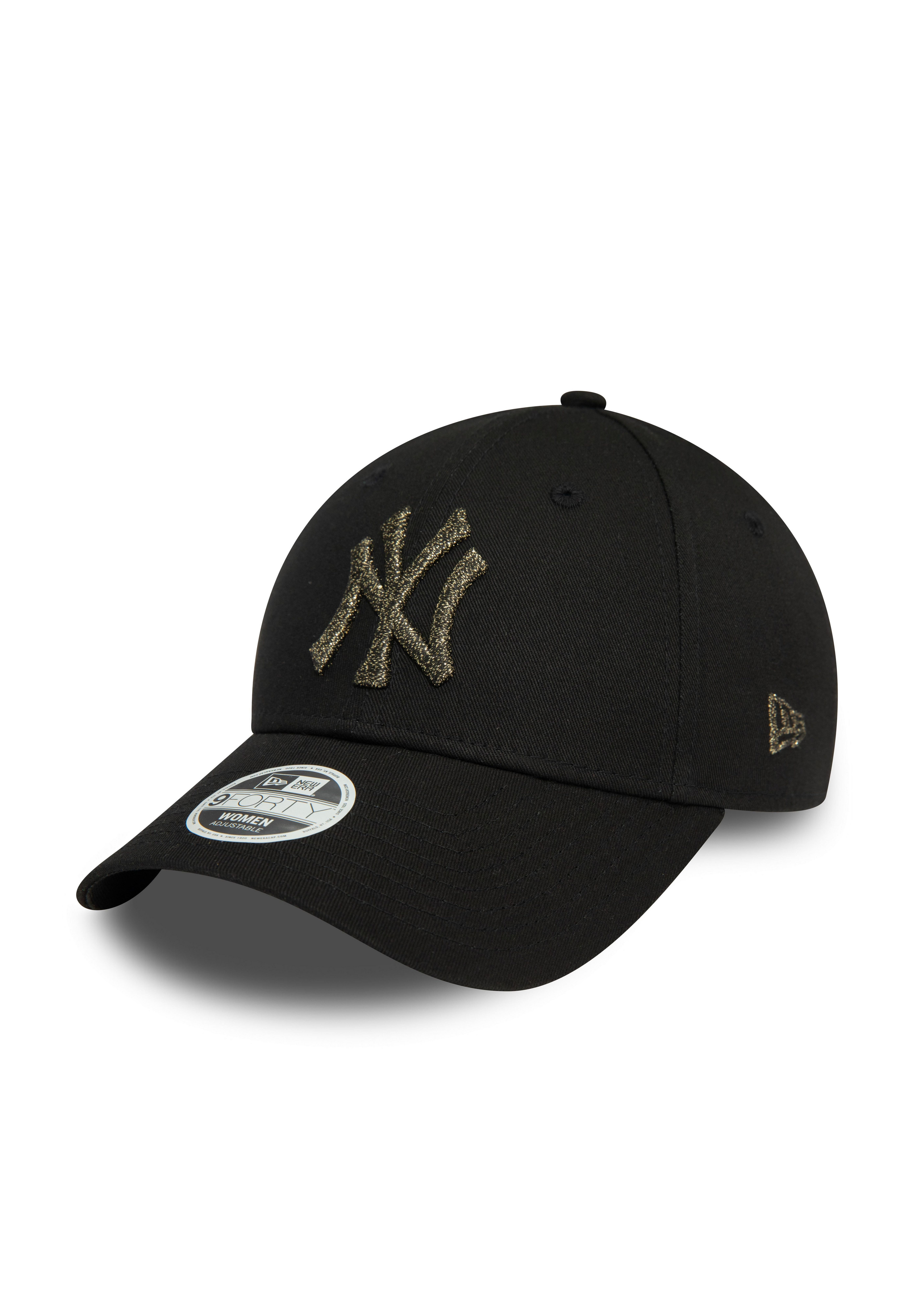 Baseball Cap New York Yankees MLB Metallic Logo Schwarz 9Forty Verstellbare Damen C