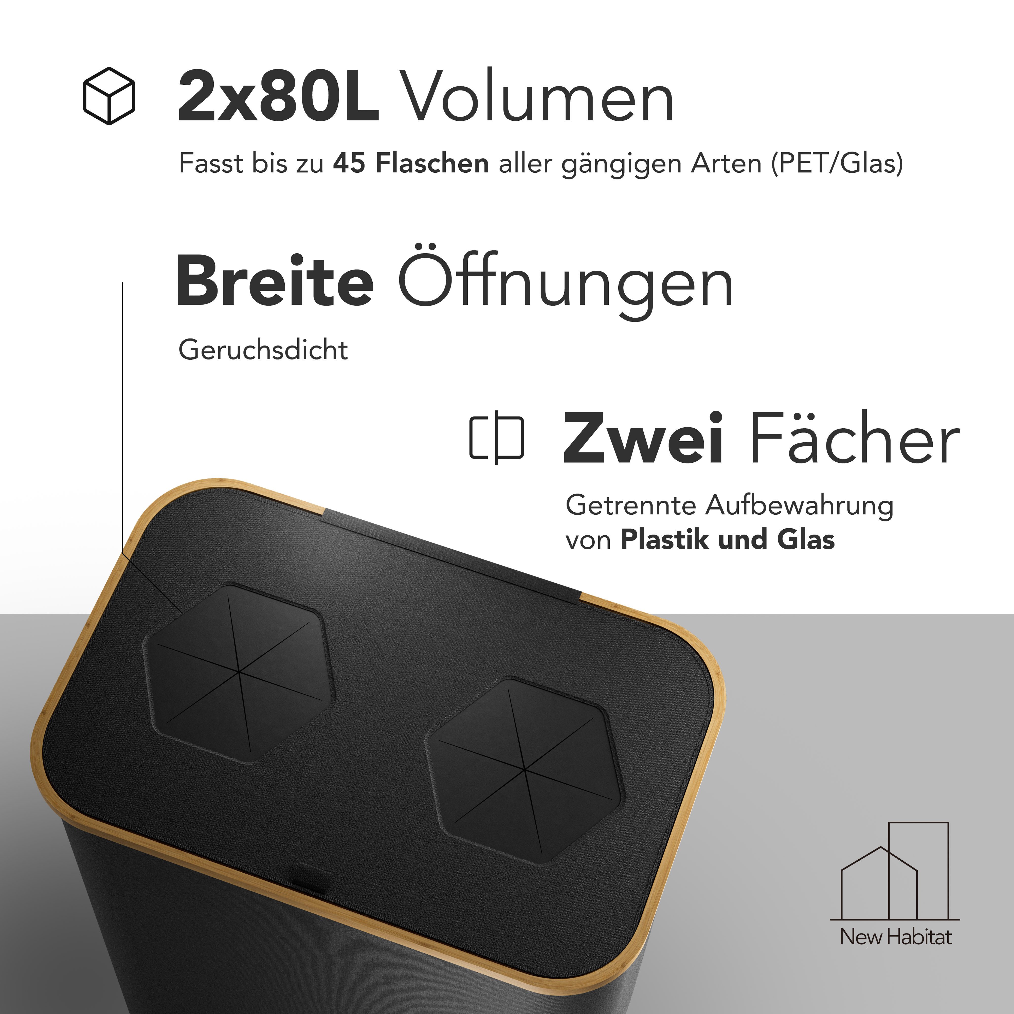 NewHabitat Flaschenkorb Pfandflaschen Sammelbehälter inkl. 2x günstig online kaufen