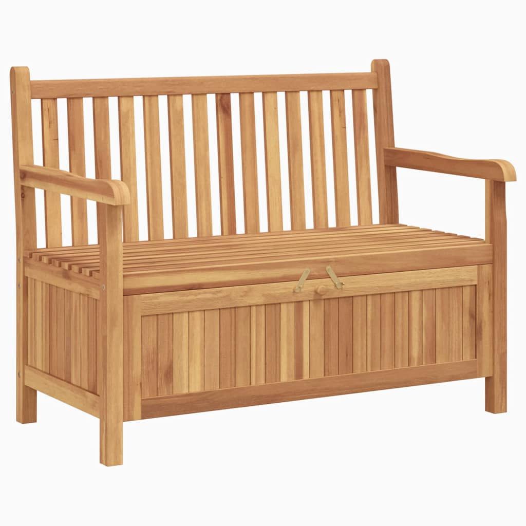 vidaXL Gartenbank Gartenaufbewahrungsbank Braun 114 x 60 x 90 cm Massivholz (1-St)