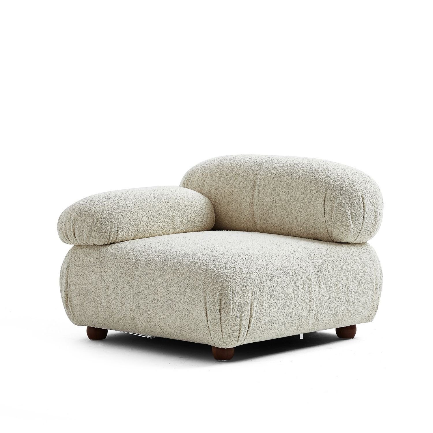 Touch me Sofa Knuffiges Sitzmöbel neueste Generation aus Komfortschaum Weiß-Beige-Lieferung und Aufbau im Preis enthalten!