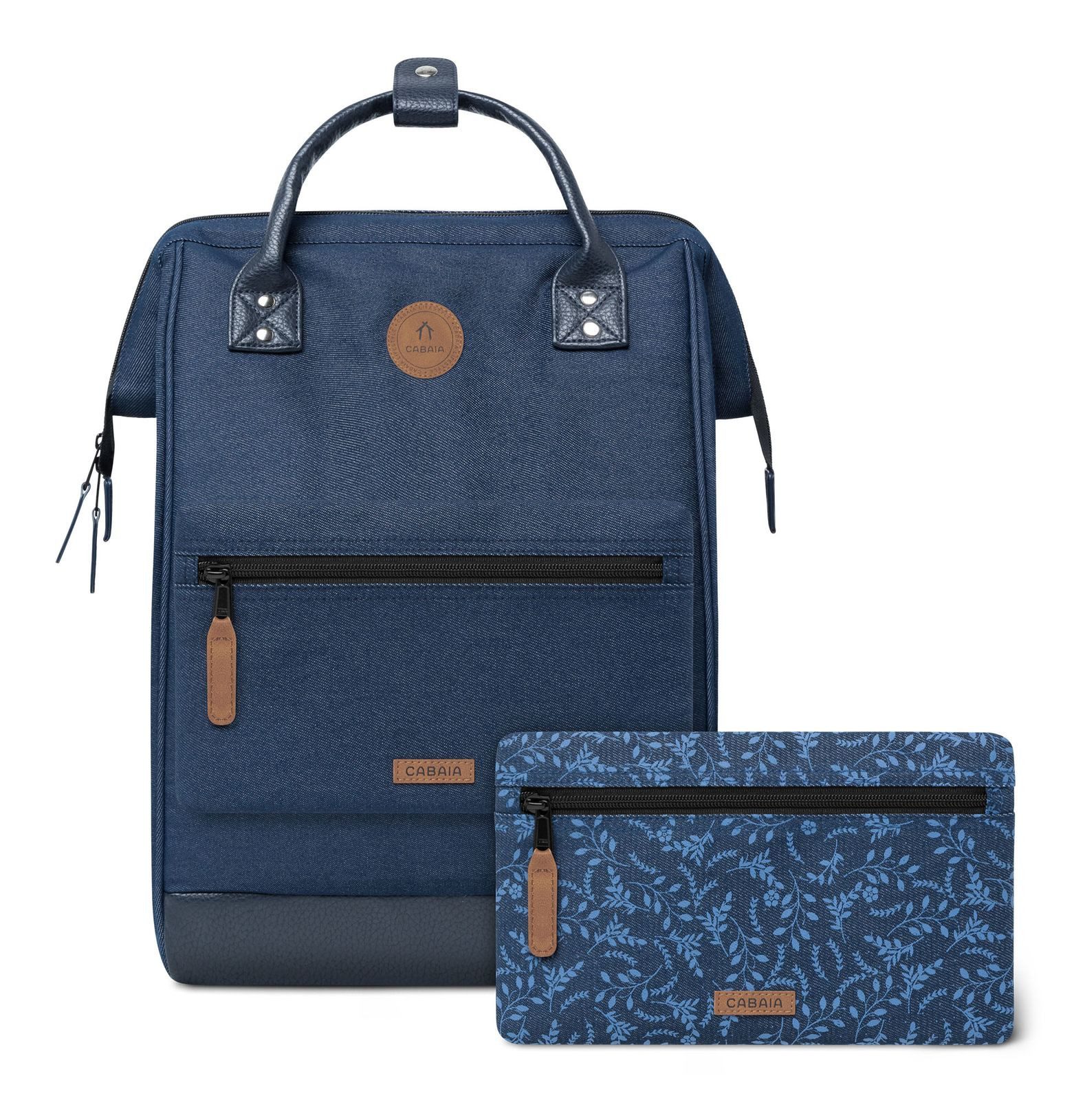 CABAIA Rucksack Denim Backpack (Set, 3-tlg)