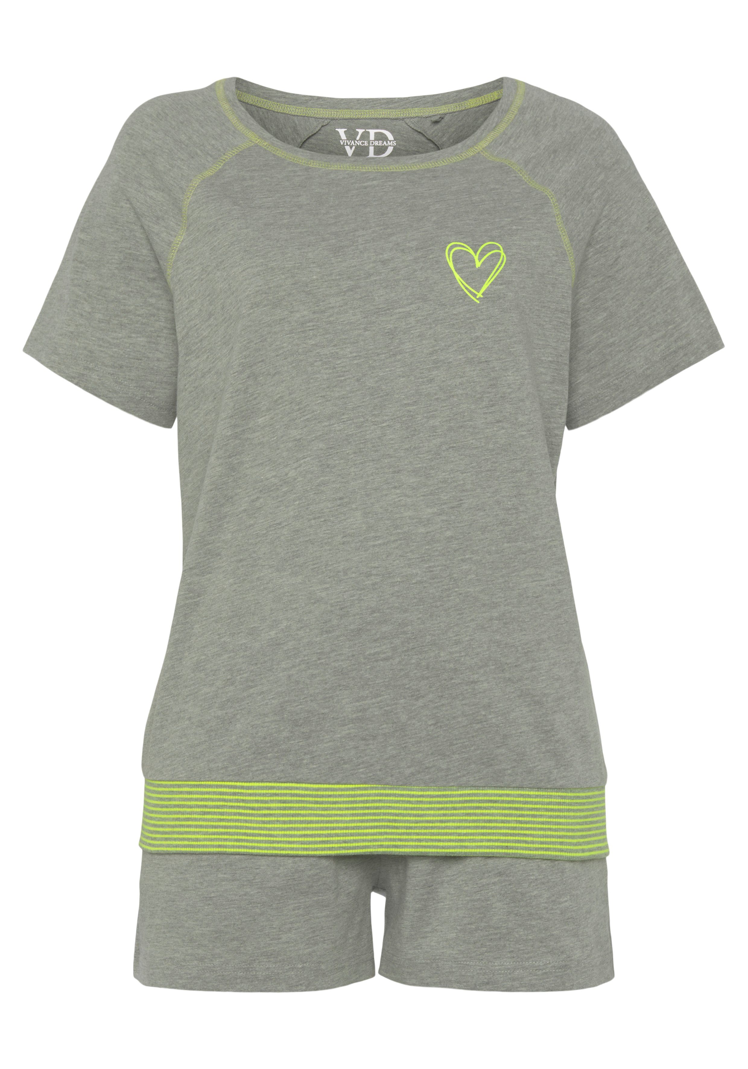 Vivance Dreams Shorty (2 tlg., 2-teilig) mit dekorativen Flatlock-Nähten in günstig online kaufen