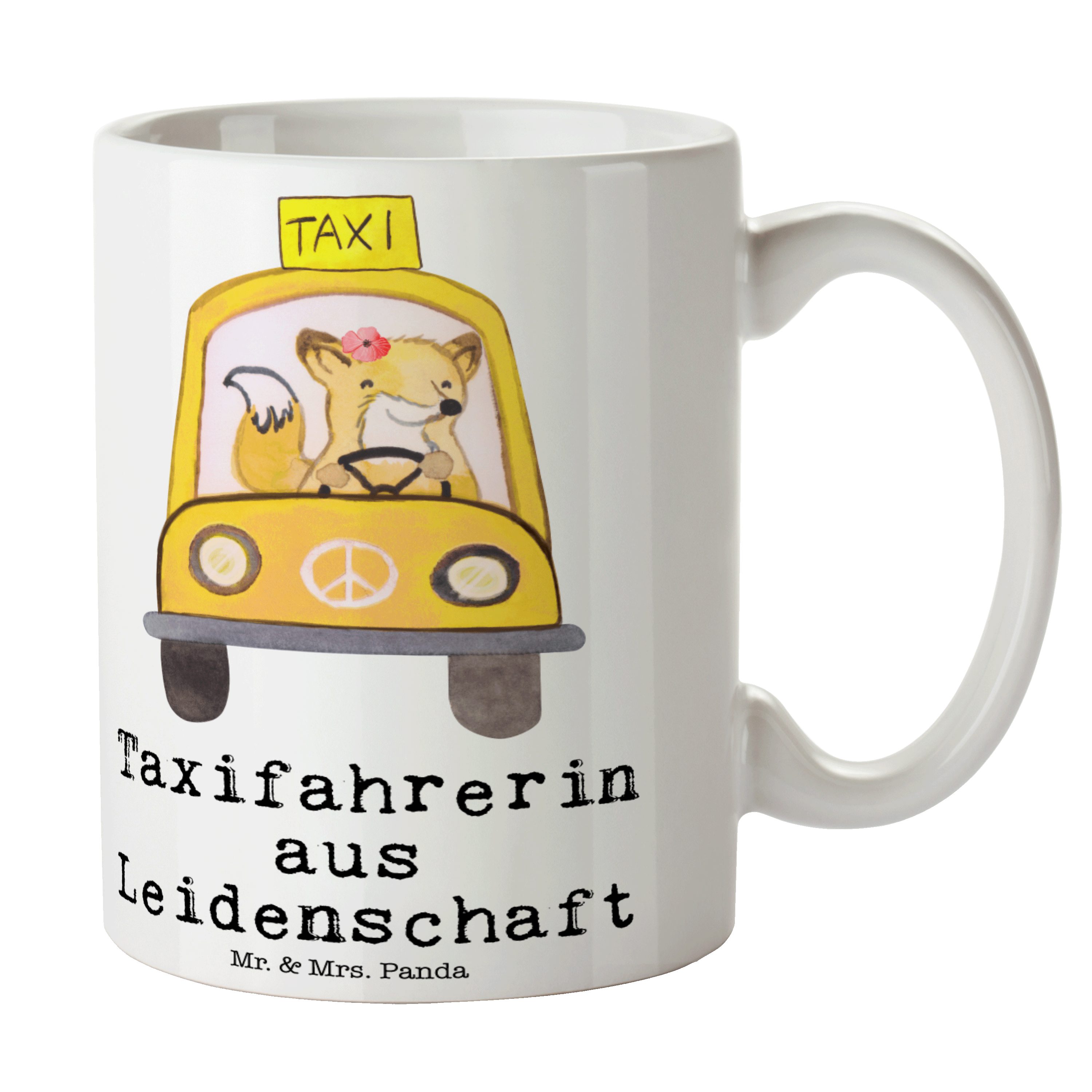- aus Teeb, & Geschenk Weiß Tasse Mrs. Taxifahrerin Panda Leidenschaft Keramik Tasse, Geschenk, Mr. -