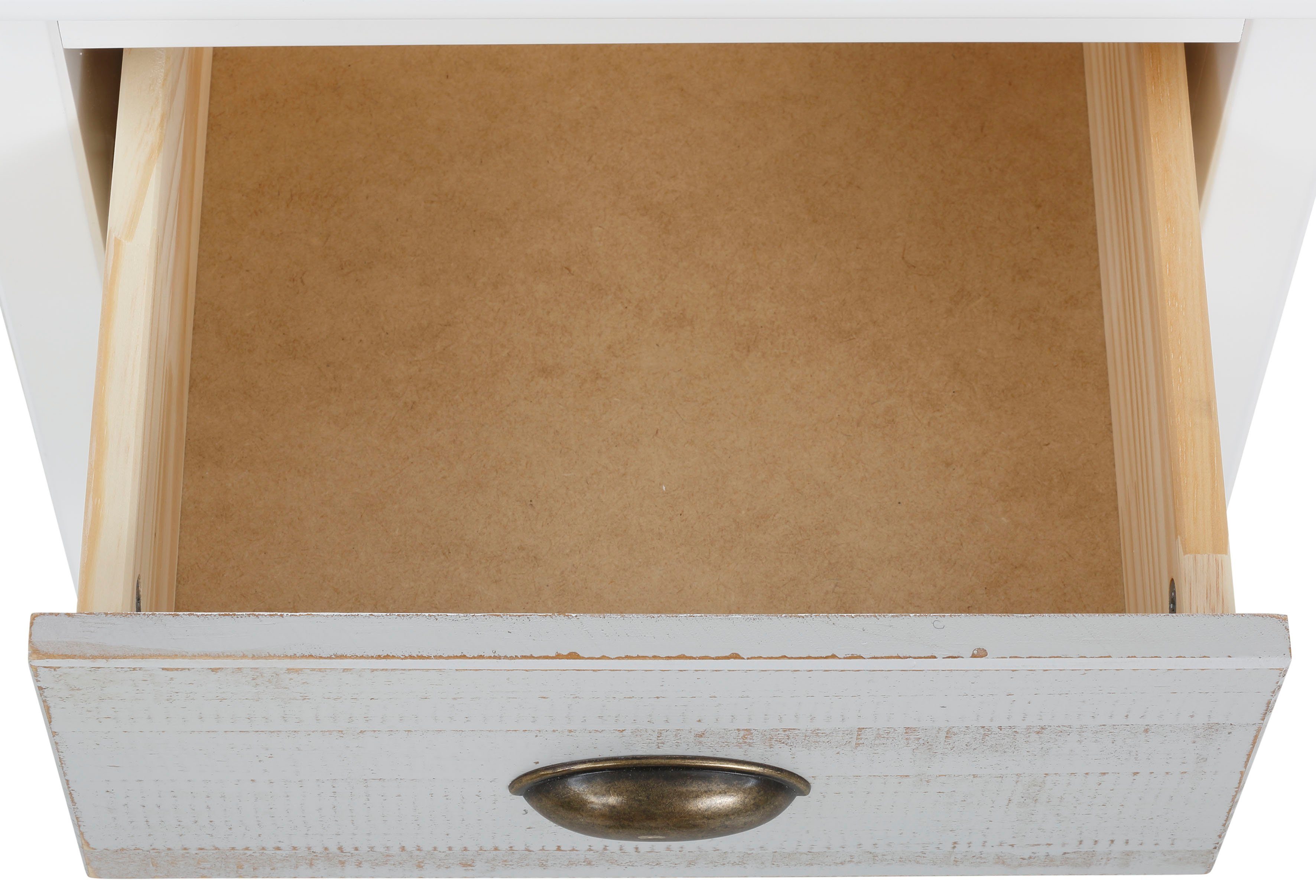 OTTO home Nachtkommode Pilatus, erstrahlt in Holzoptik, mit gebürsteter Schubkastenfront, Breite 45 cm