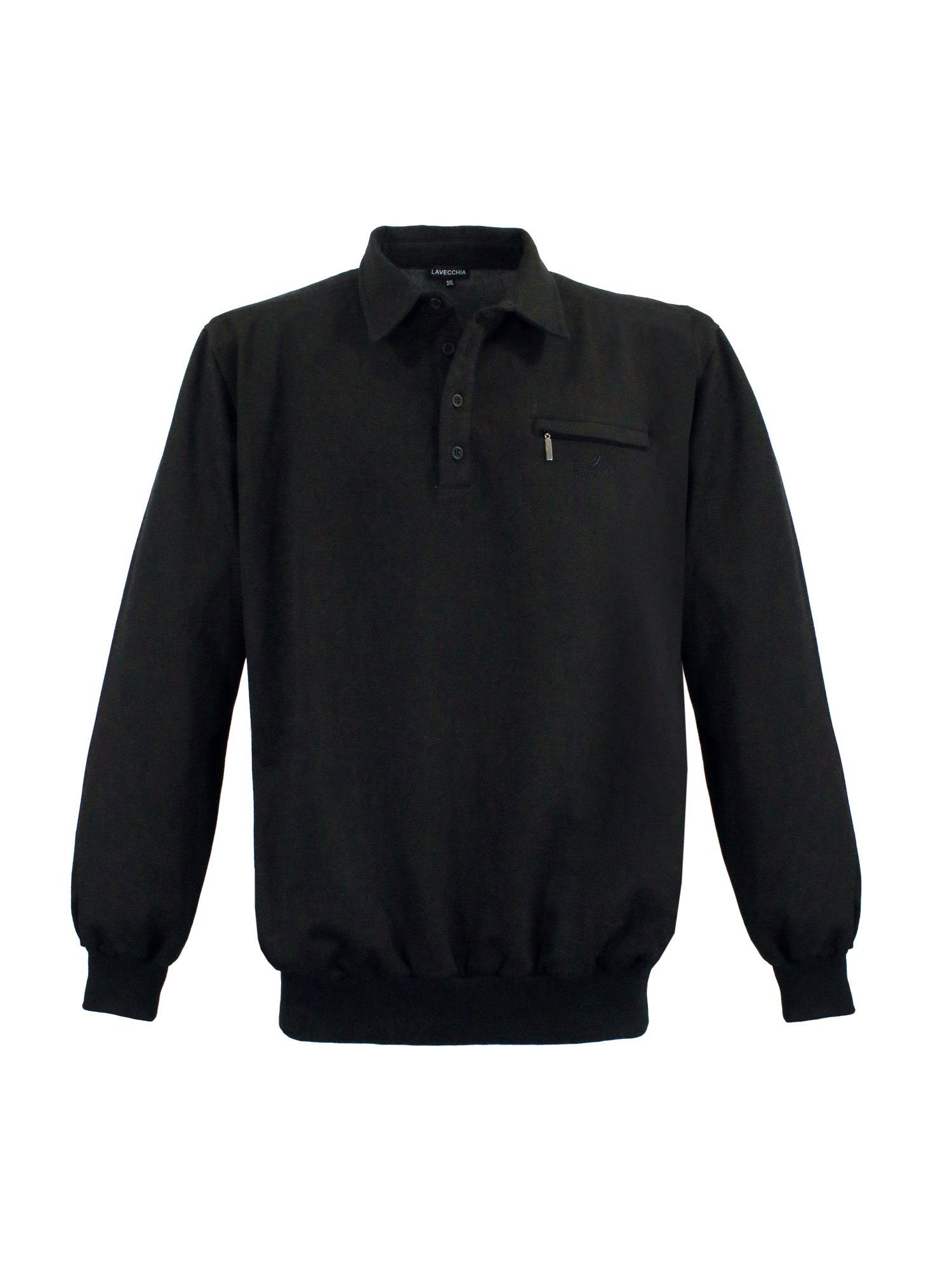 Pullover Pulli schwarz Sweatshirt Sweater Übergrößen Lavecchia LV-705S Sweat