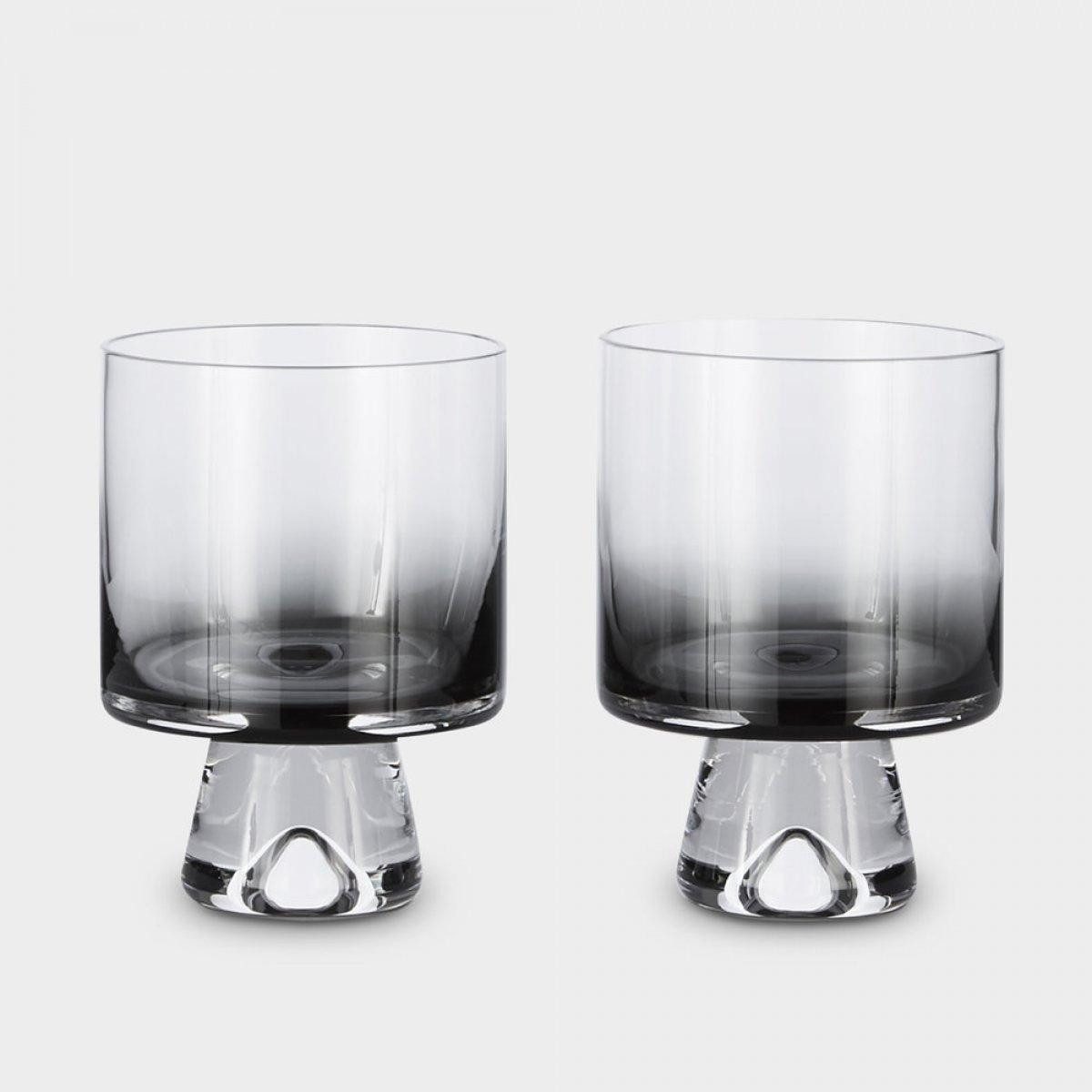 Tom Dixon Schnapsglas Gläser Set Tank Low Ball Black (2-teilig)