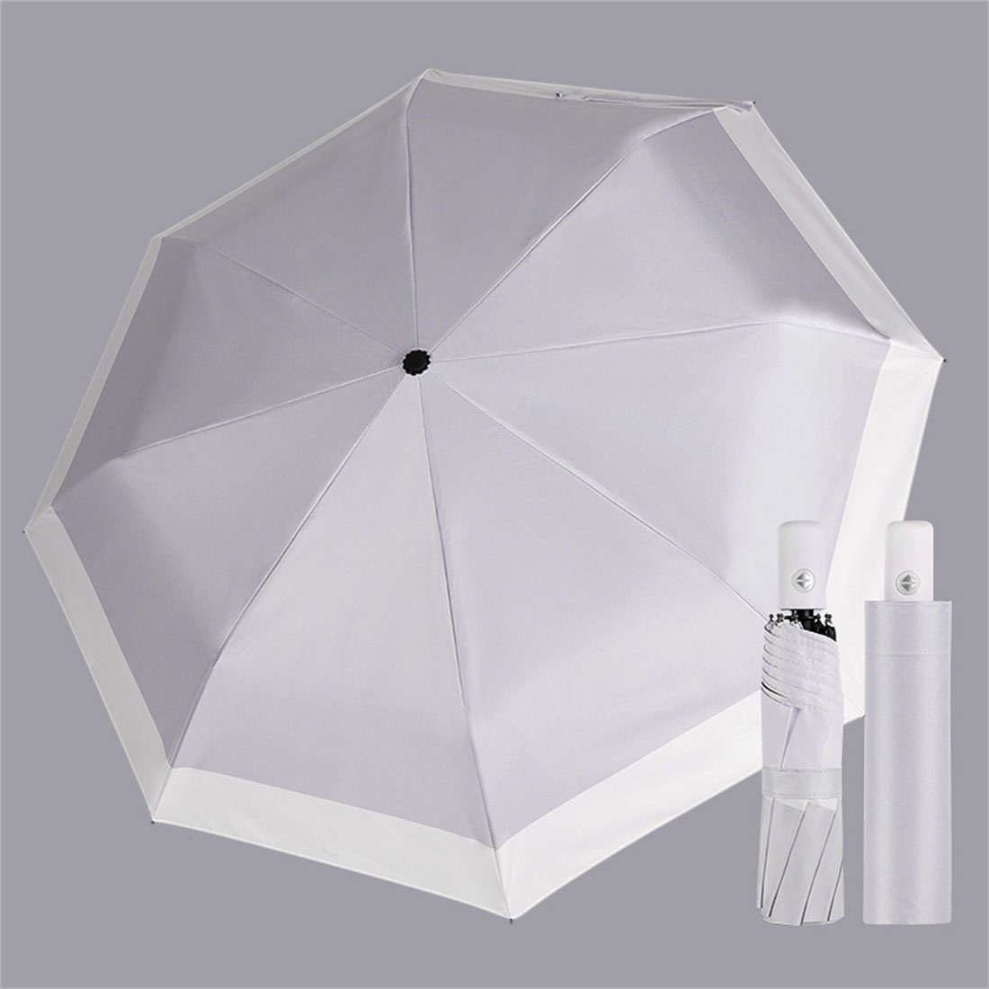 YOOdy~ Taschenregenschirm Sonnenschutz sonnenschirm winzig klein für unterwegs Regenschirme Grün Stadtgrau