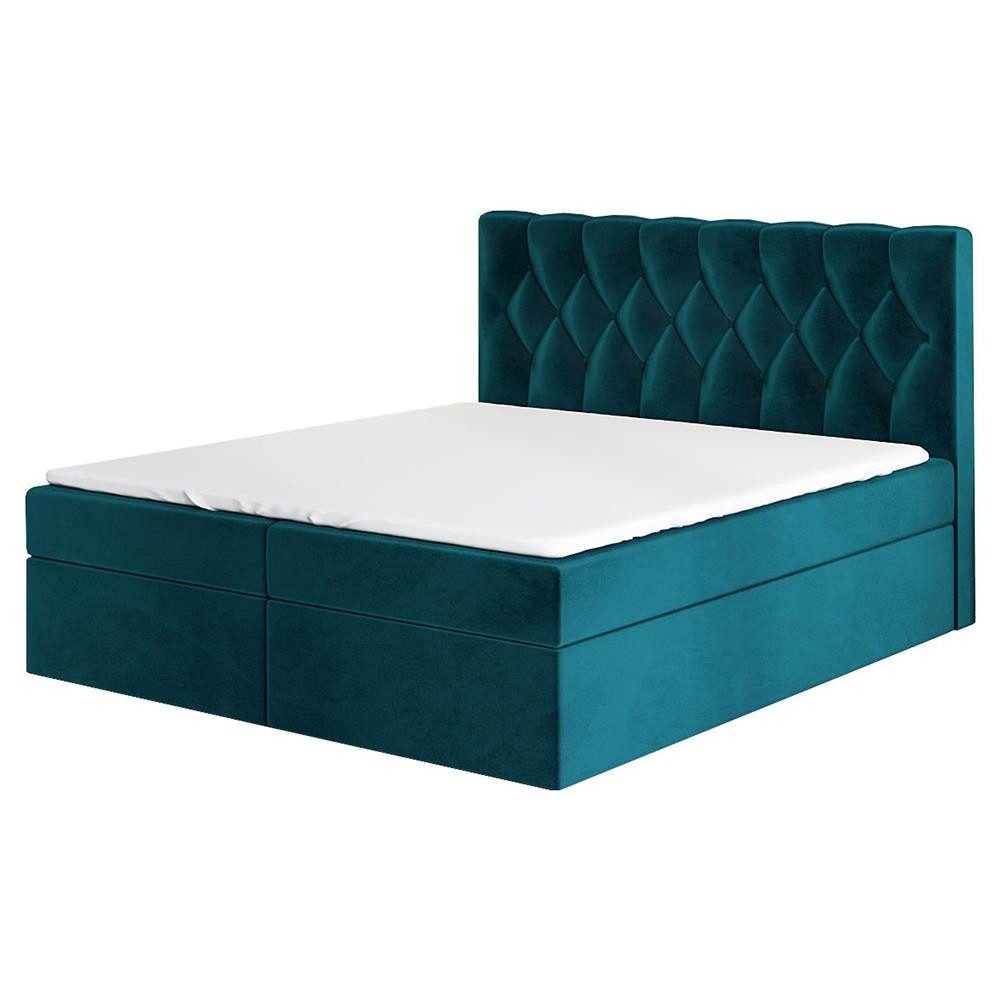 A&J MöbelLand GmbH Boxspringbett EIRIK mit 2 Bettkästen und Topper. (Boxspringbett mit Bettkasten und gepolstertem Kopfteil. Inclusive Topper !, TOP ANGEBOT), Länge 208/216 cm Höhe 106 cm