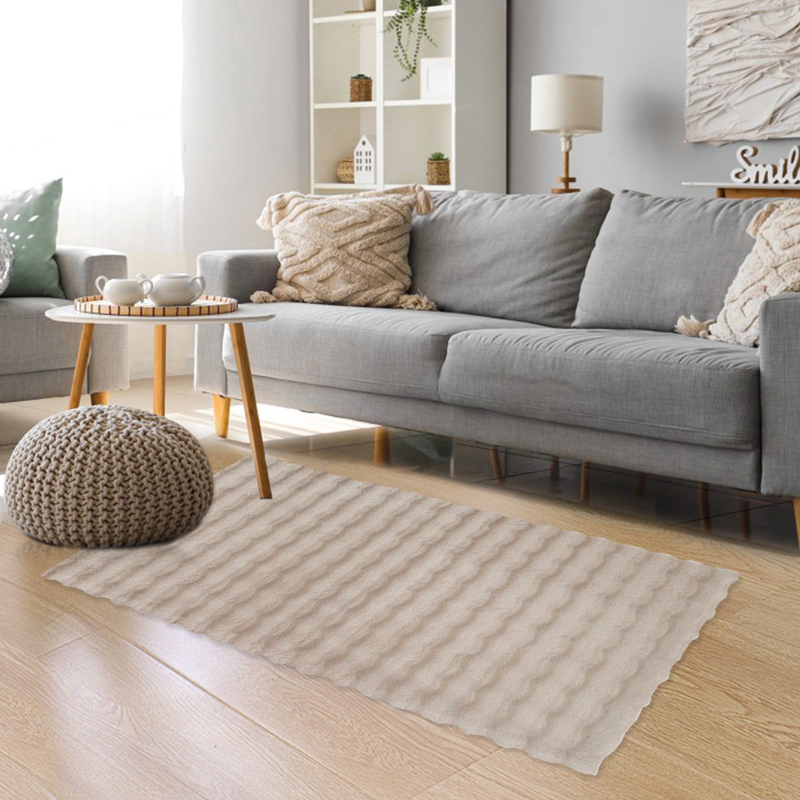 HOMELUX Teppich Wohnzimmer Fellteppich Kunsfell 3D-Blase, Weich Mehrere Grö günstig online kaufen