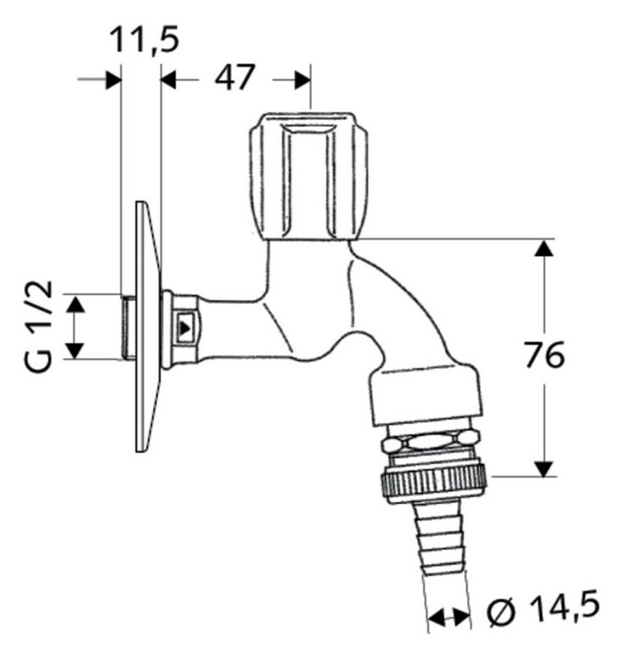 Thumbnail - Schell Auslaufventil SCHELL Auslaufventil COMFORT 1/2" chrom, mit RFV und RB